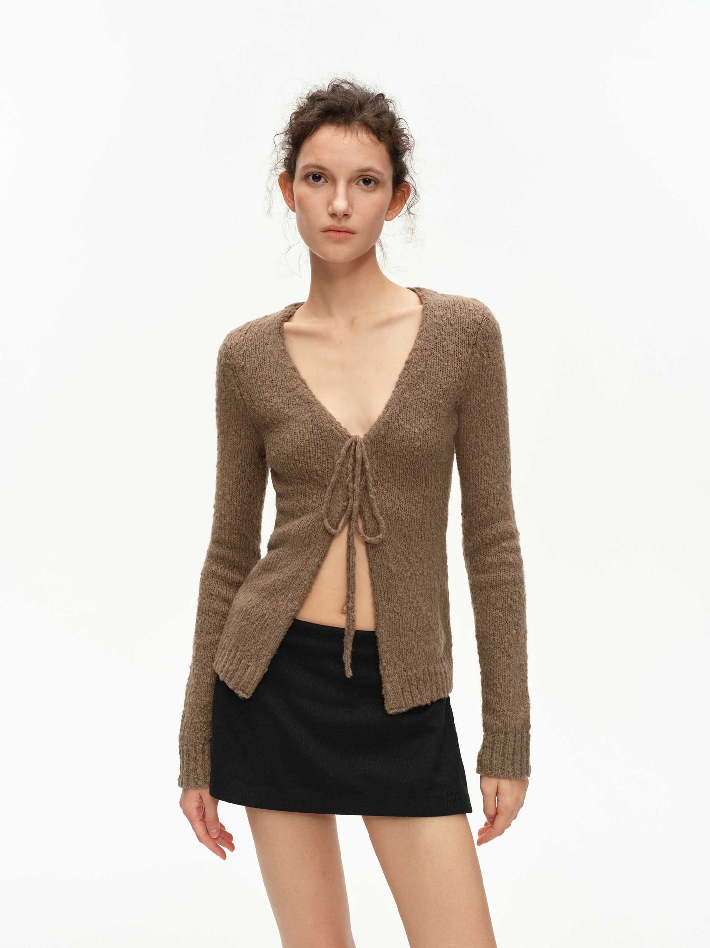 Laced-Up Cardigan
