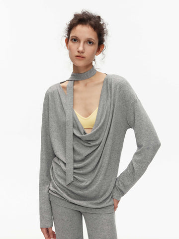 V-Waist Knit Trousers Top