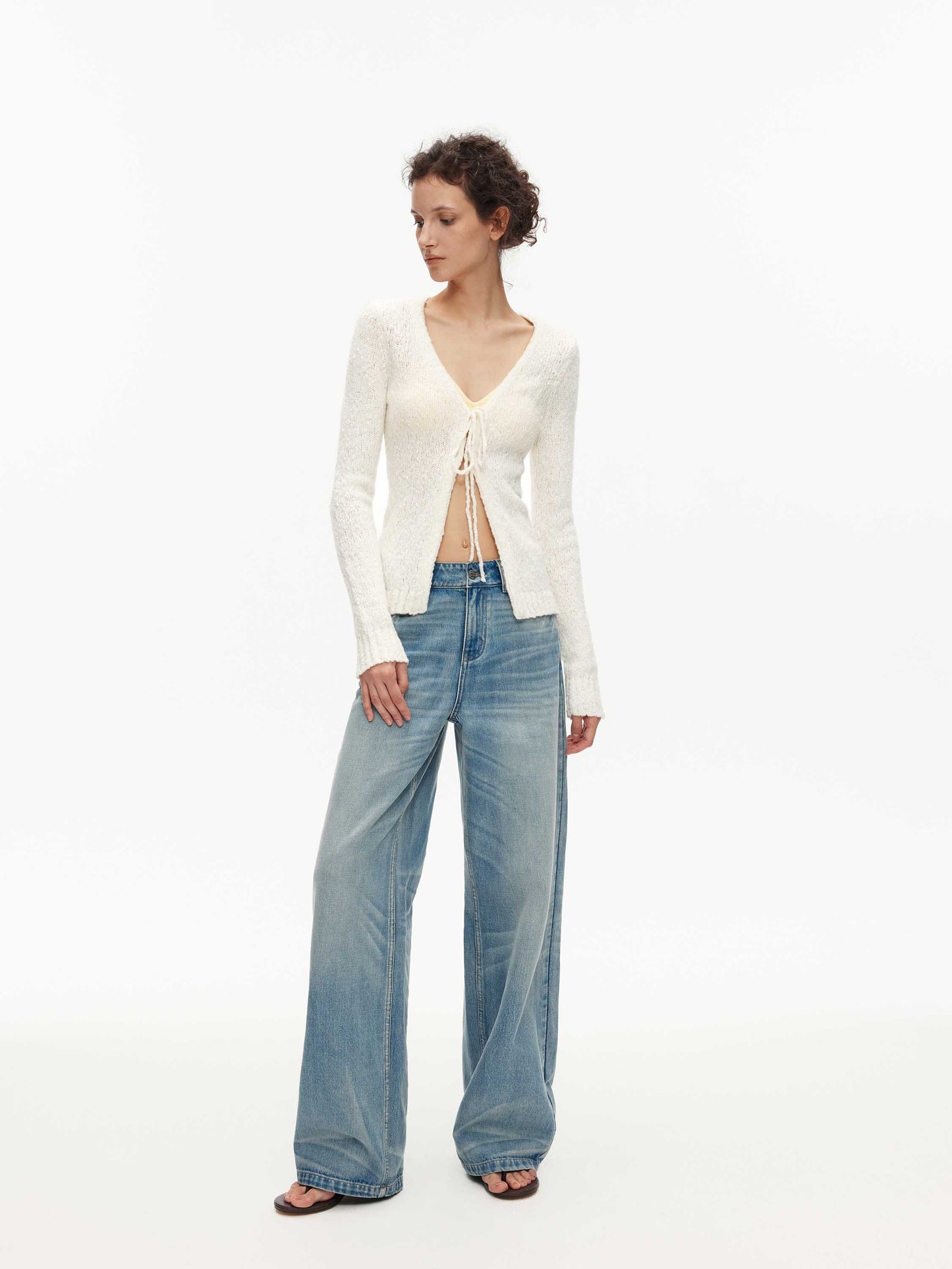 Laced-Up Cardigan