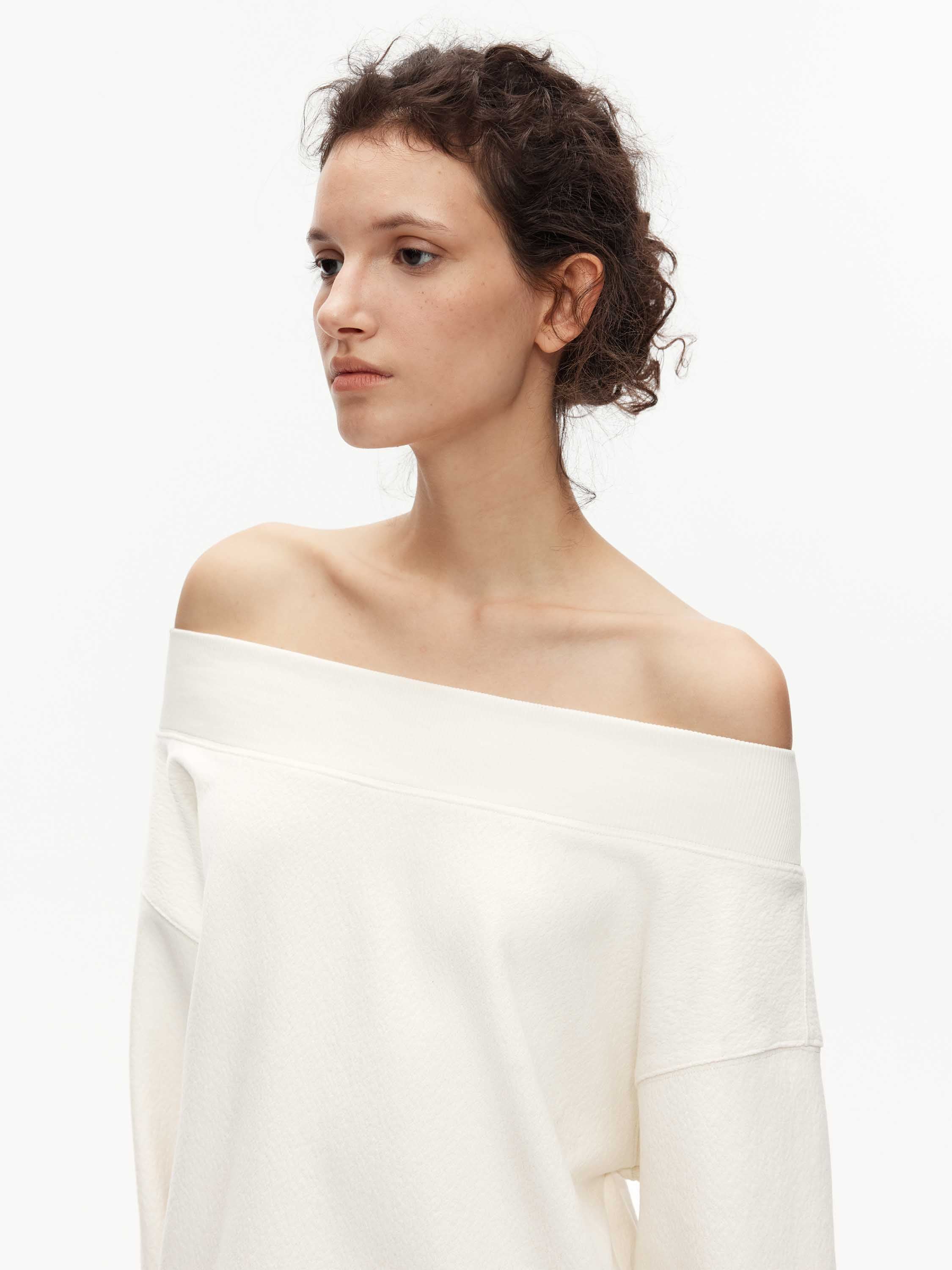 Structured Wool-Blend Oversized Top