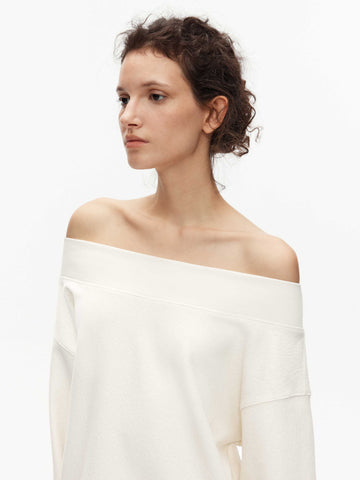 Structured Wool-Blend Oversized Top