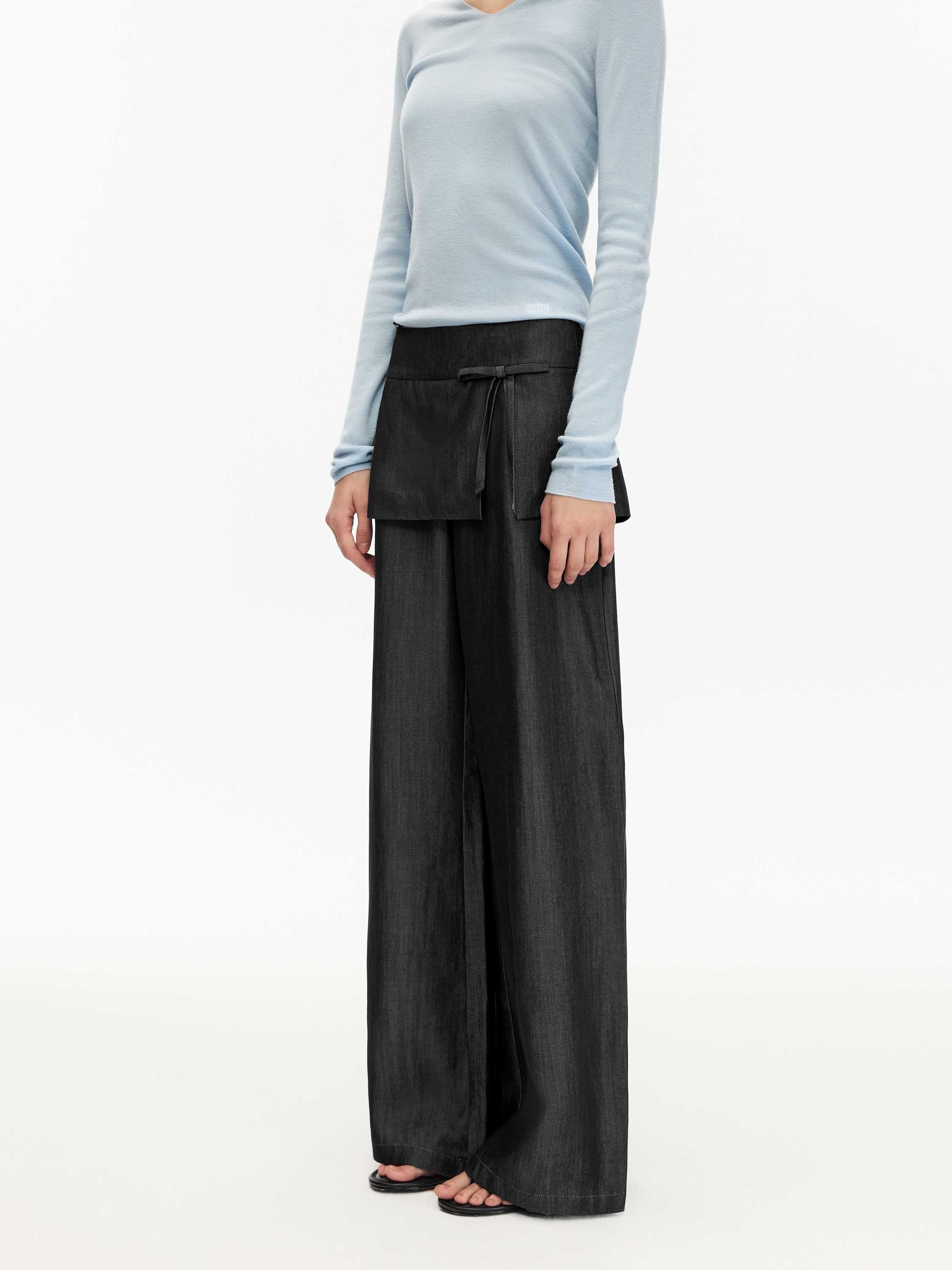 Low Waist Bow Skirt Pants