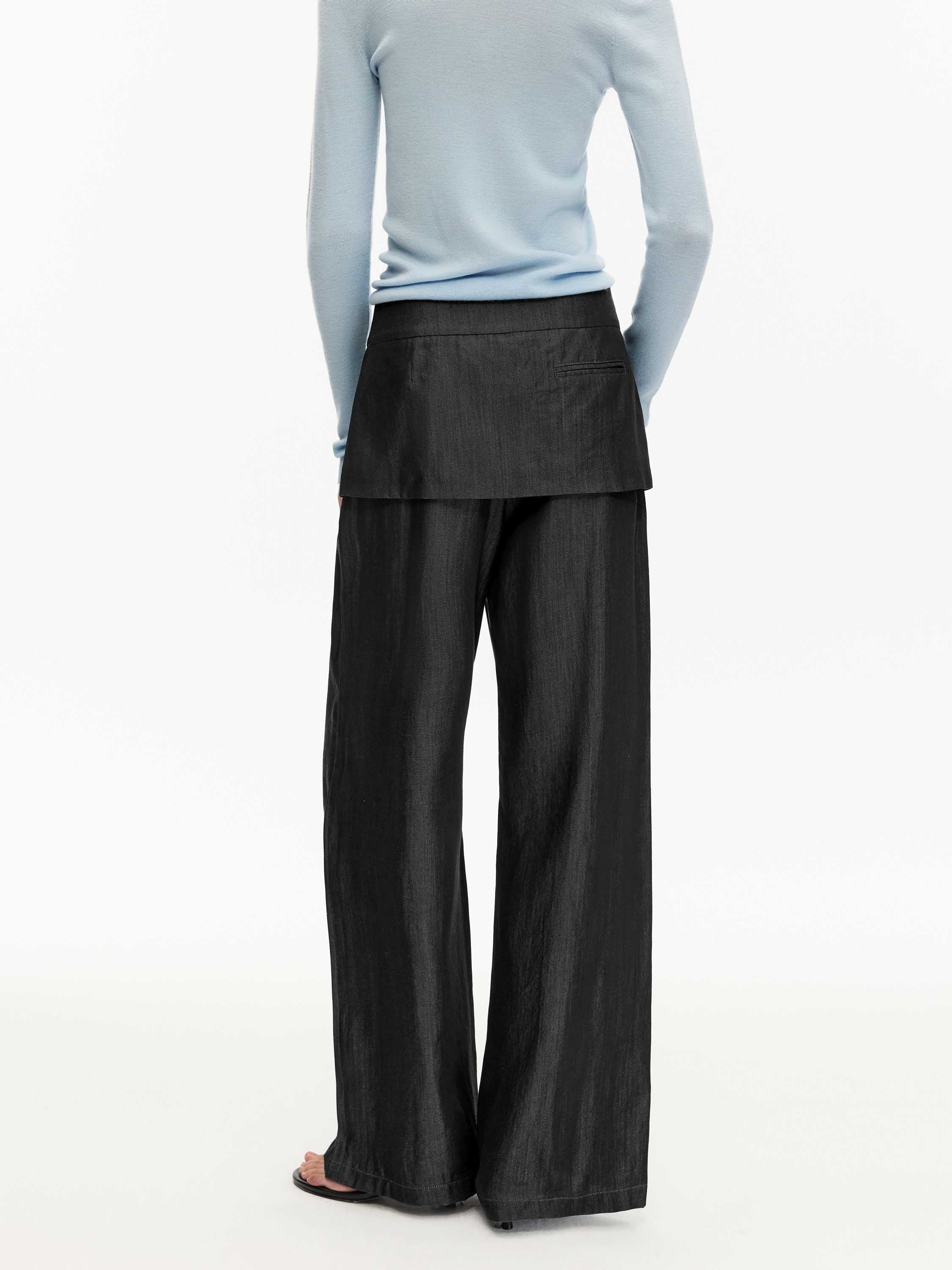 Low Waist Bow Skirt Pants