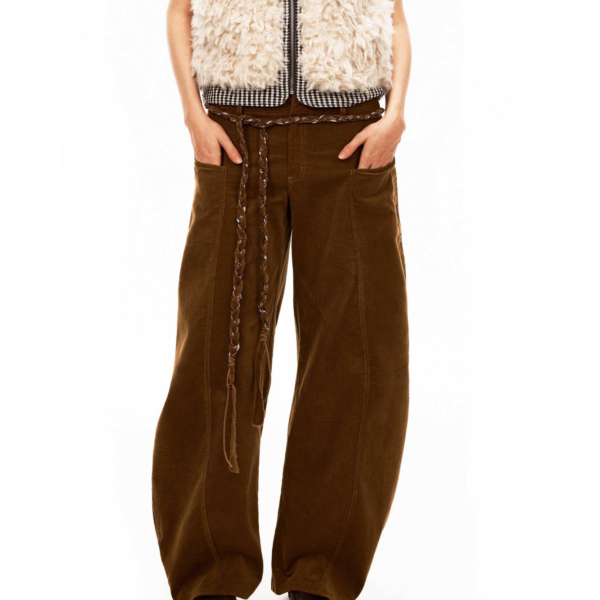 Corduroy Arc Leg Trousers