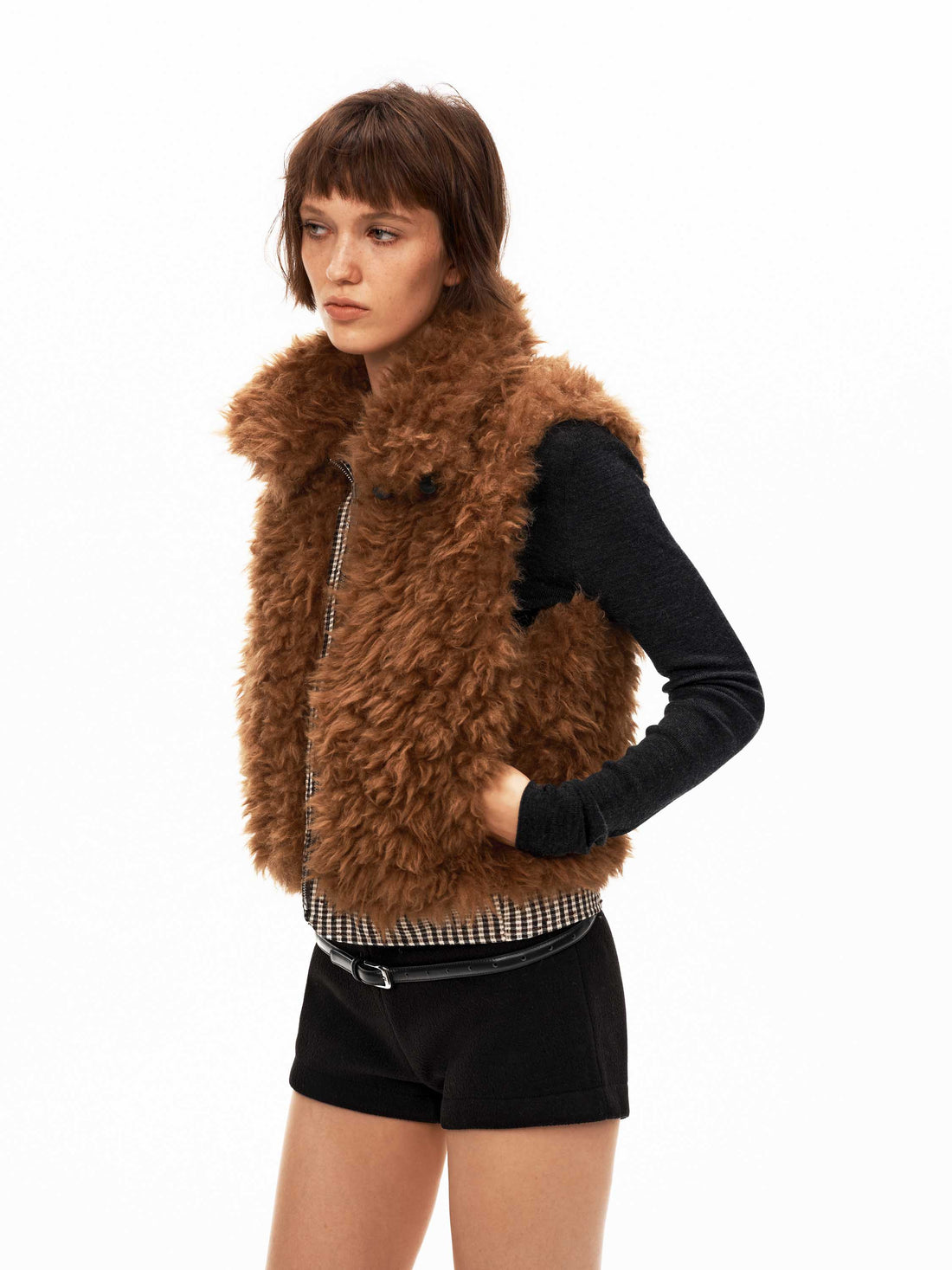 Reversible Faux Shearling Vest