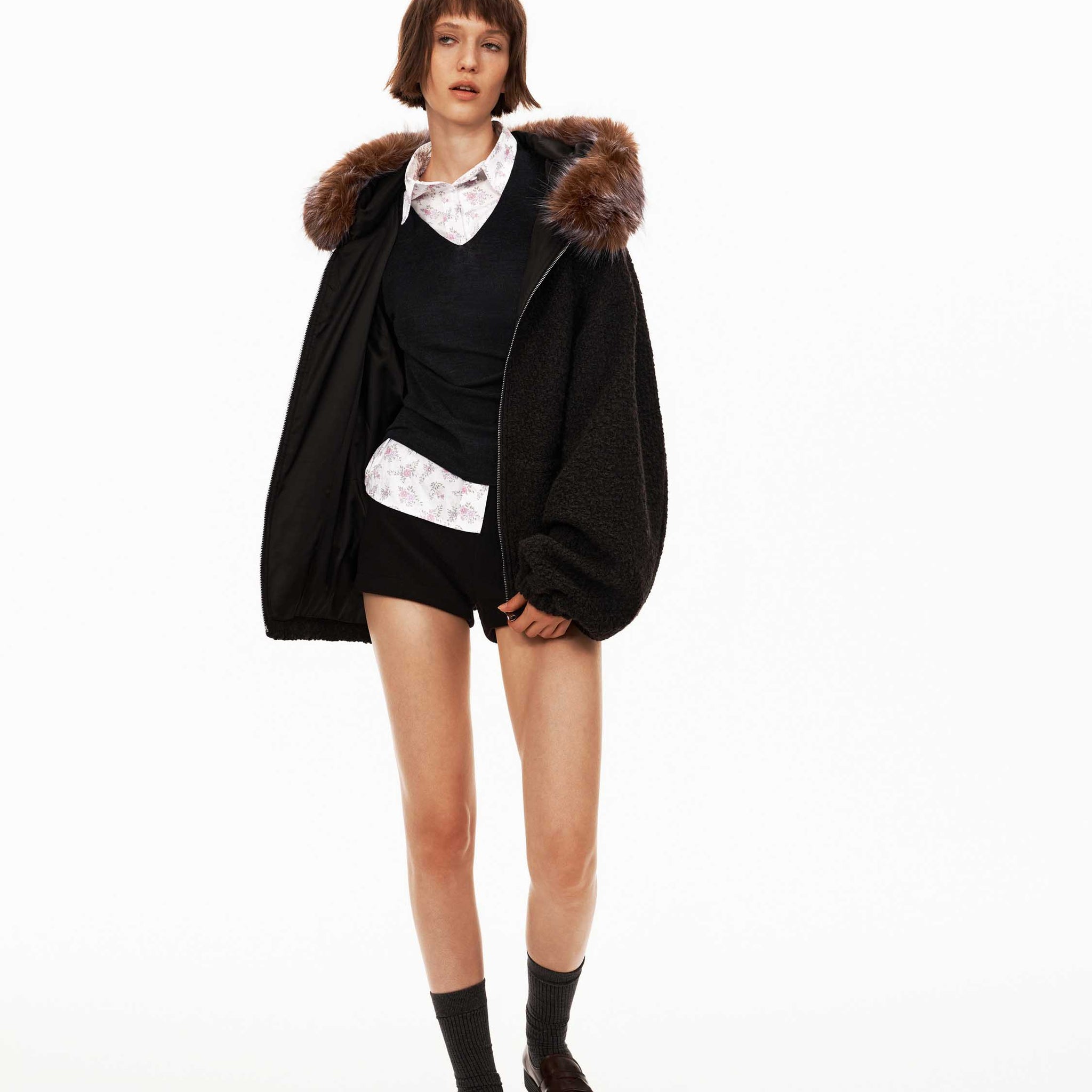 Hooded Sweatshirt Jacket