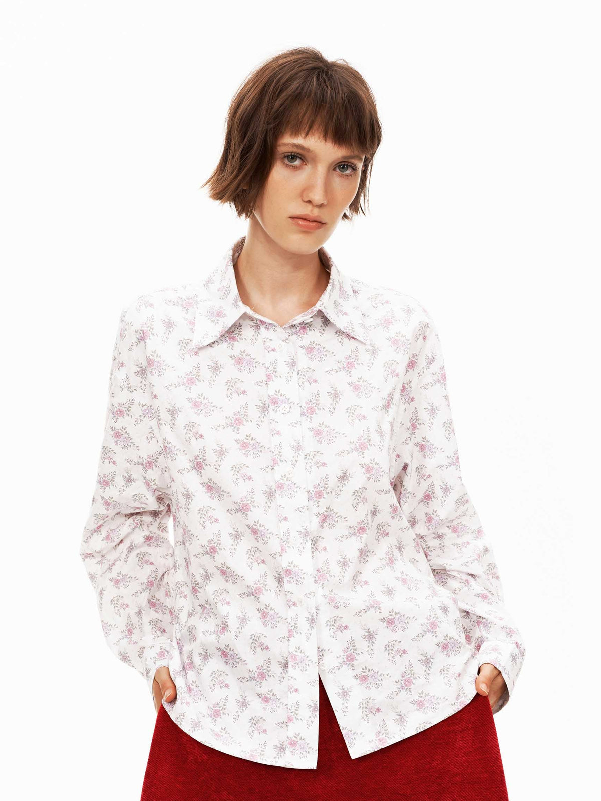 Vintage Floral Cotton Shirt
