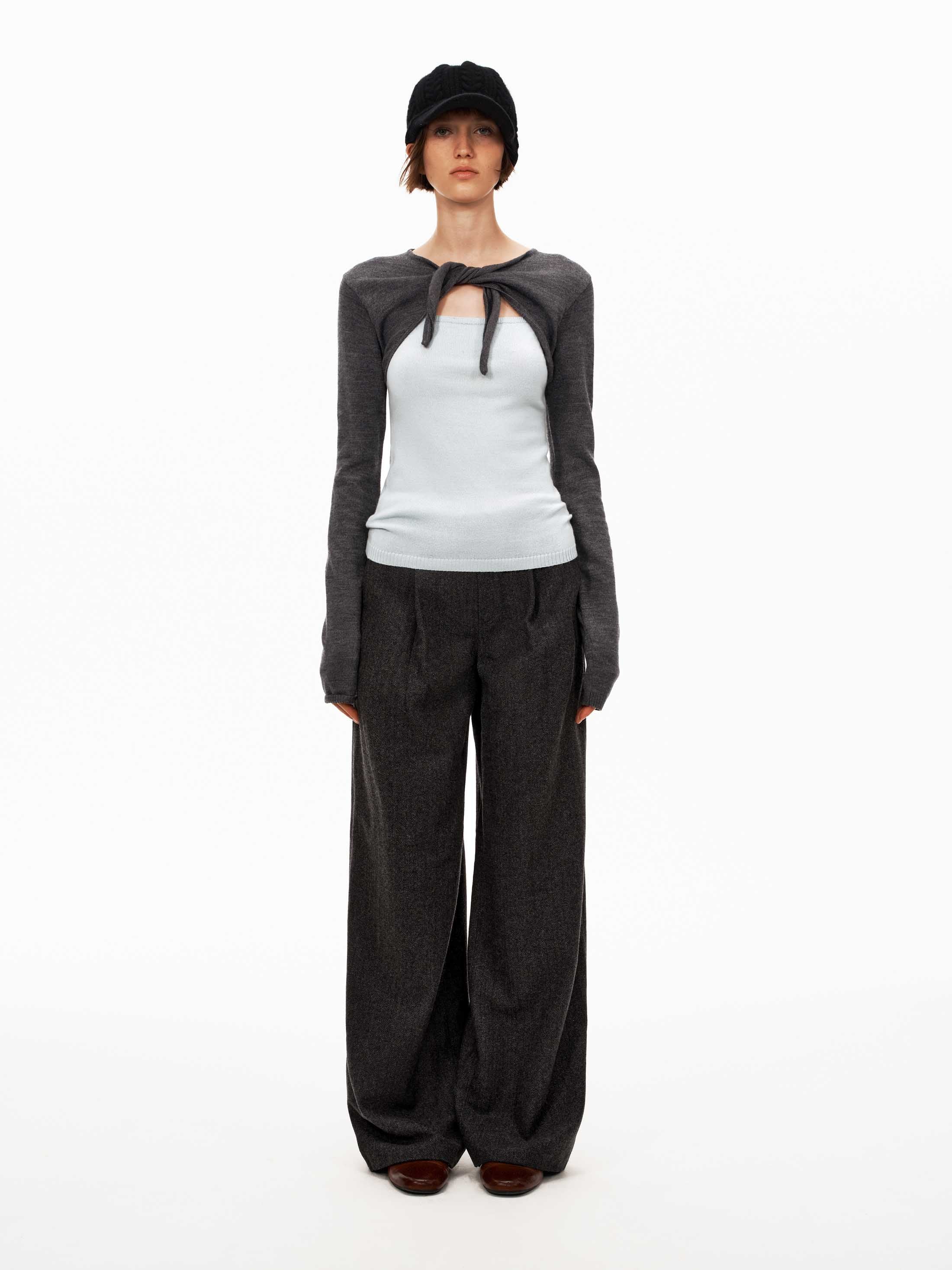 Merino Wool Colorblock Knit Top