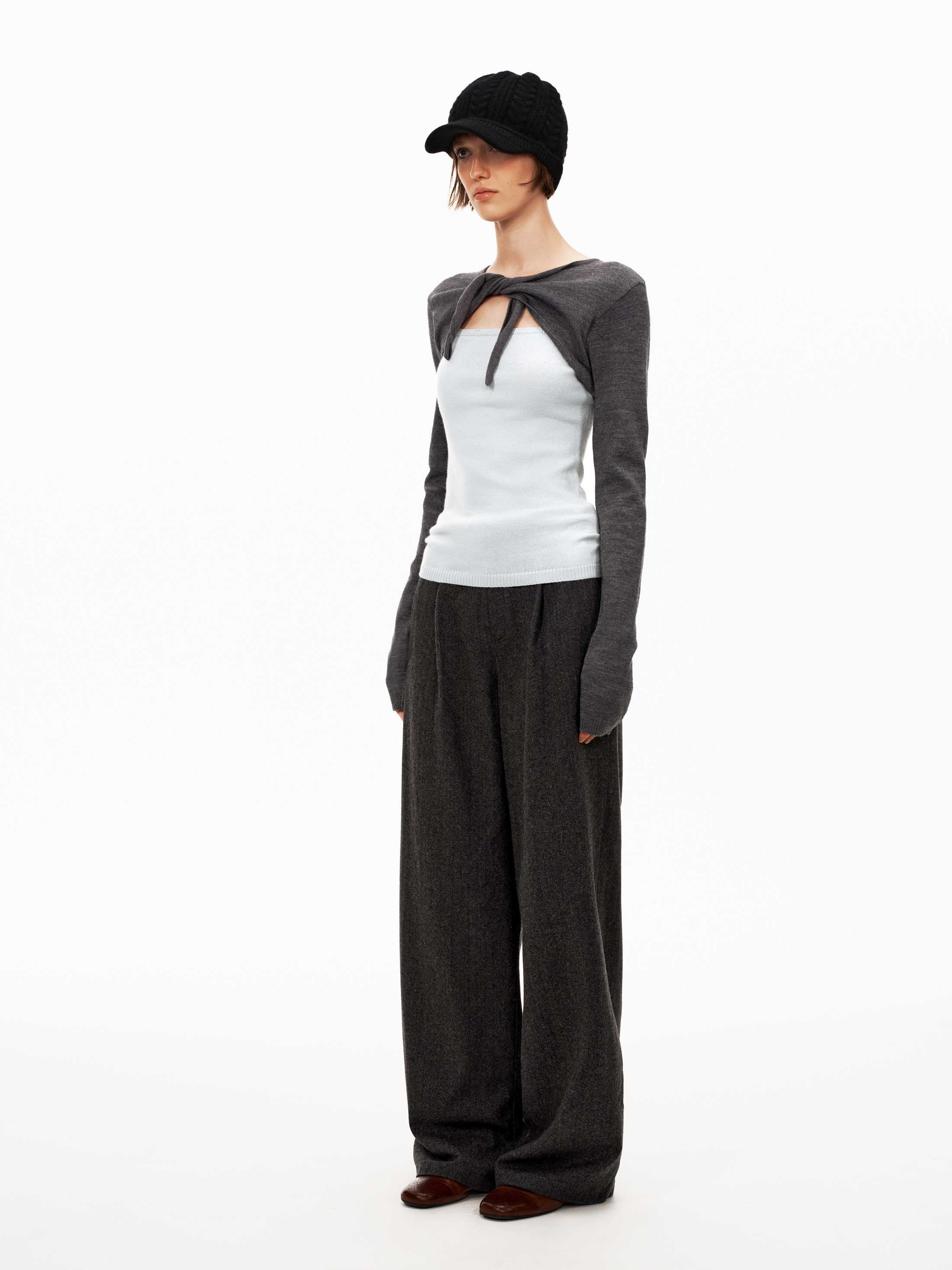 Merino Wool Colorblock Knit Top