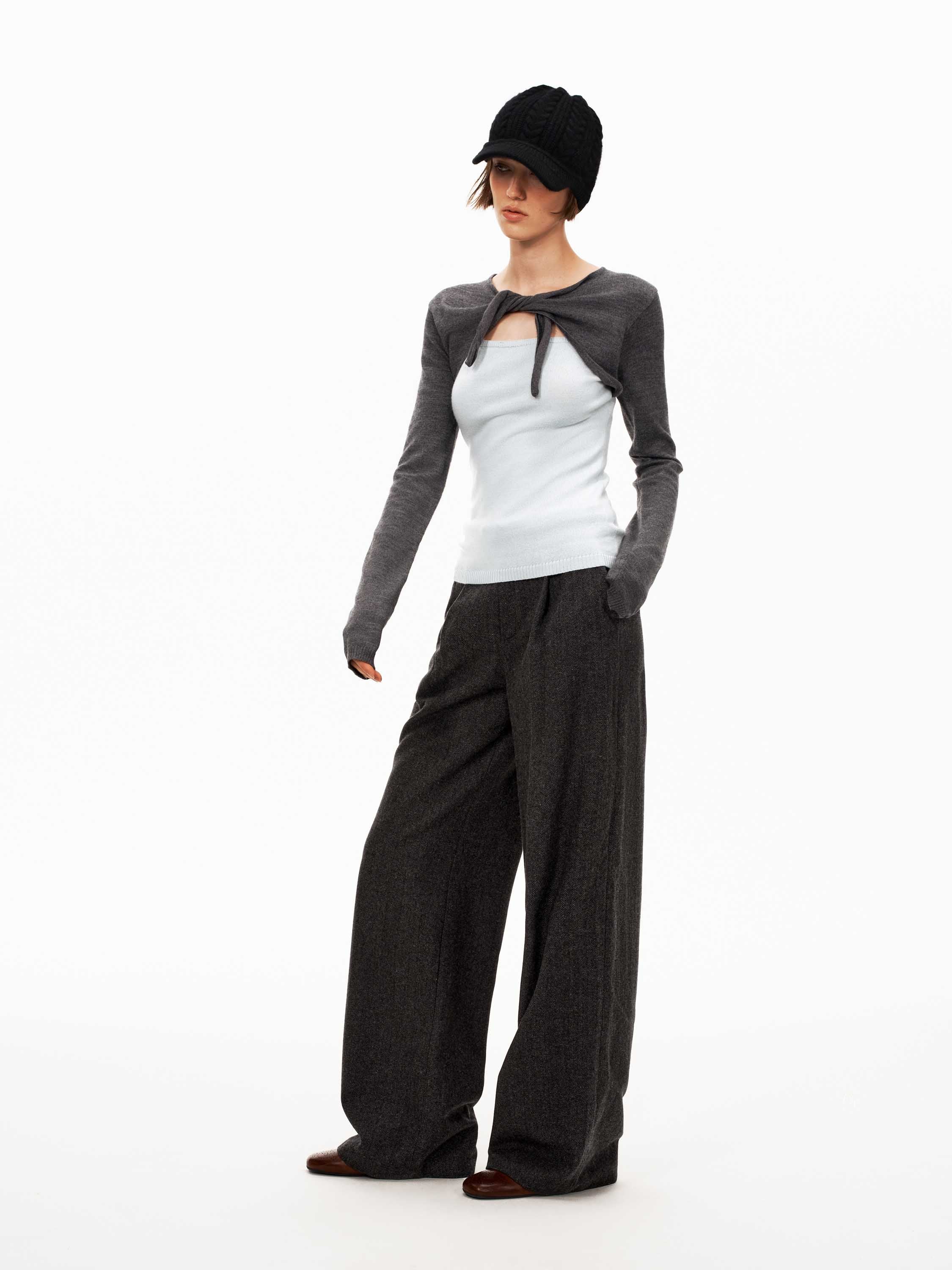 Merino Wool Colorblock Knit Top