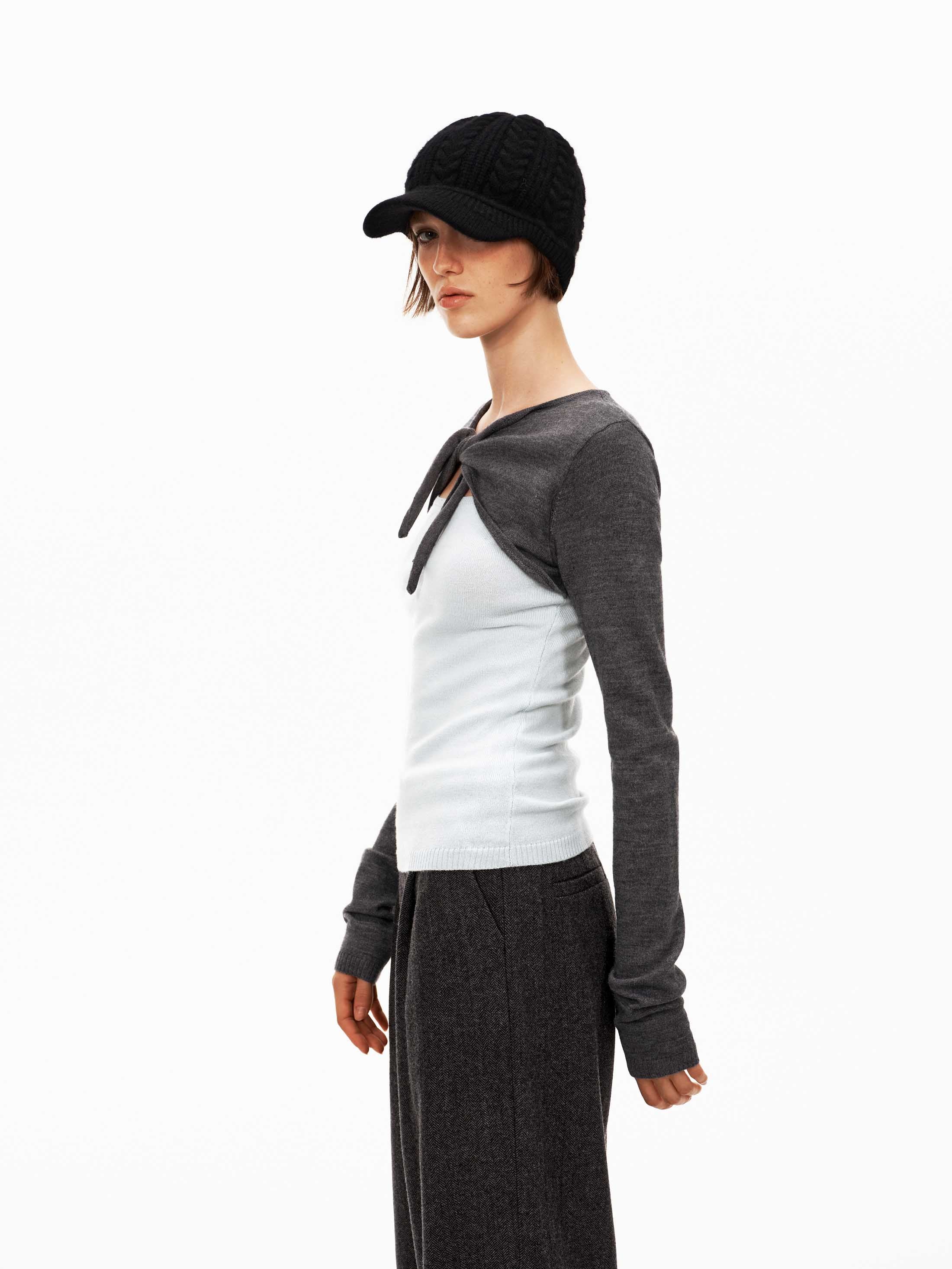 Merino Wool Colorblock Knit Top