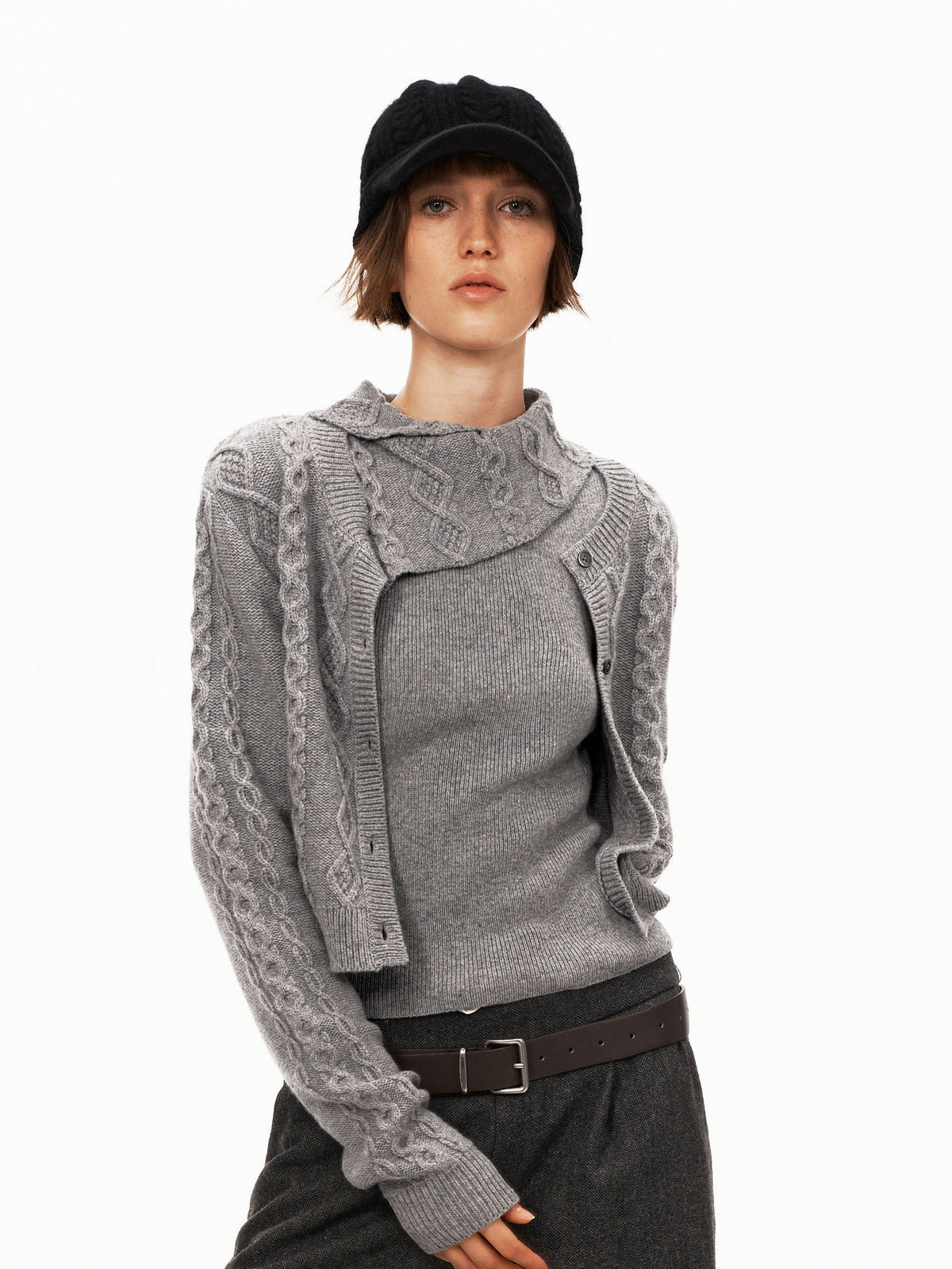 Minuet Cable Knit Twinset