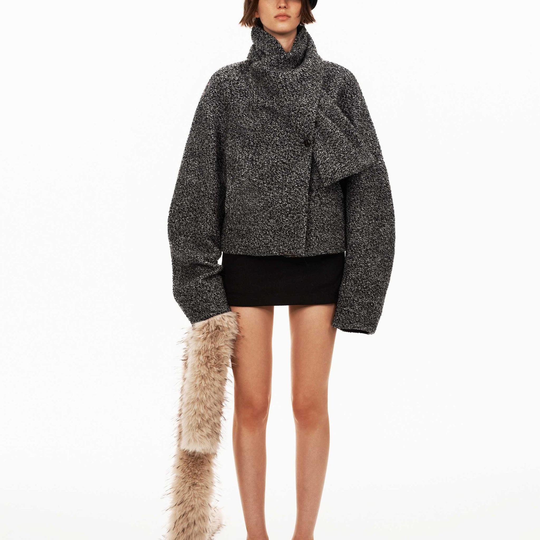 Snood Collar Coat