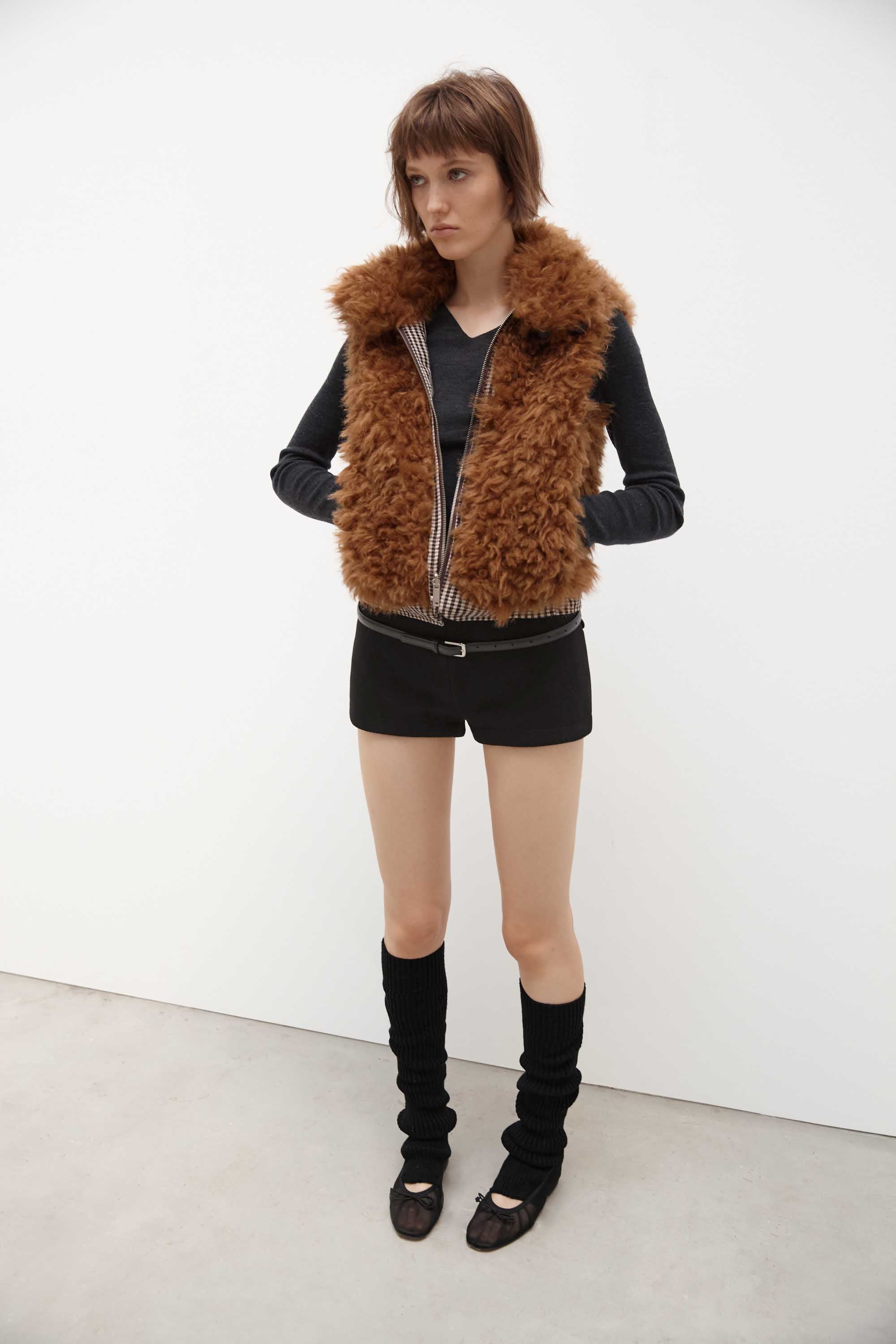 Reversible Faux Shearling Vest