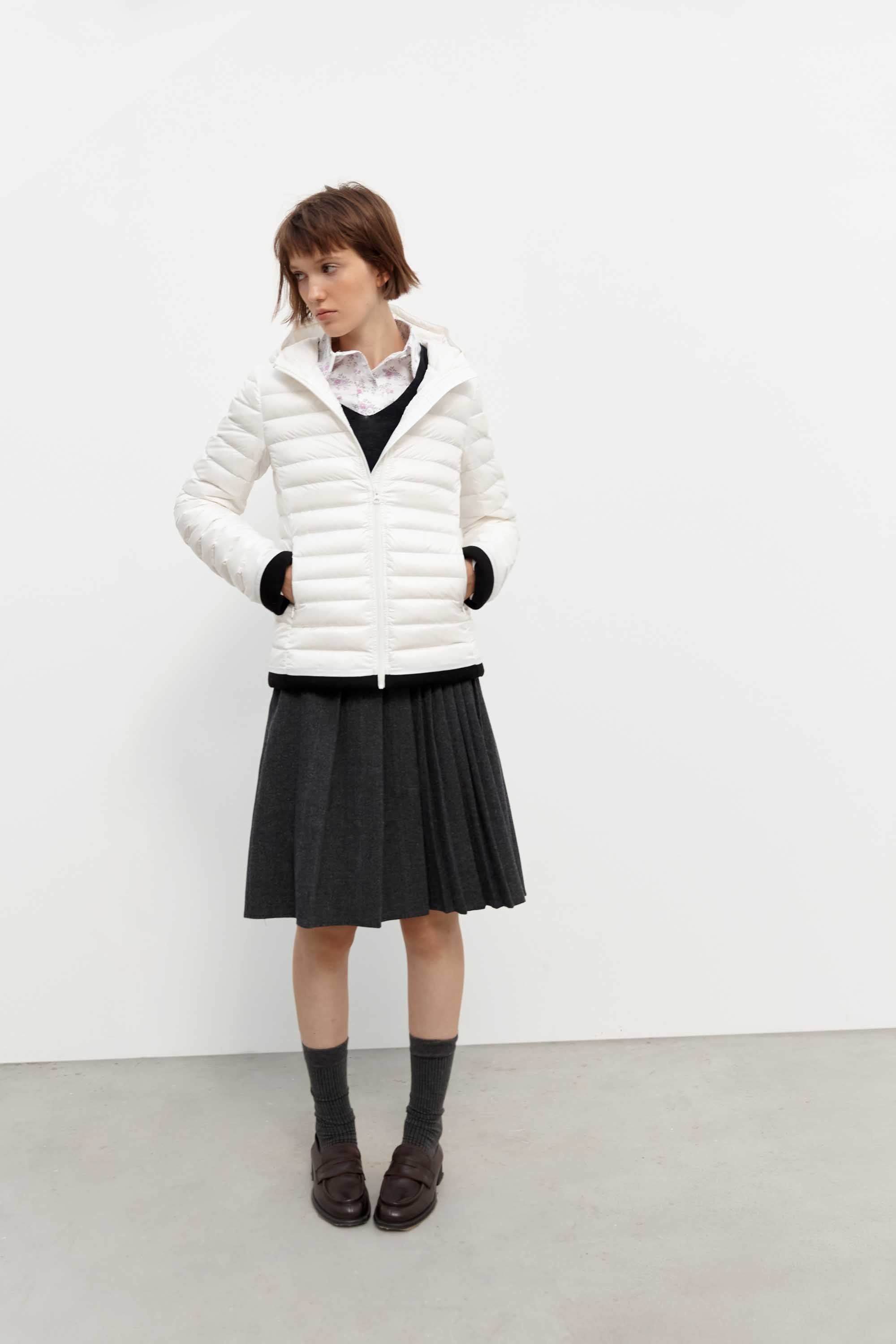Contrast Down Puffer Jacket