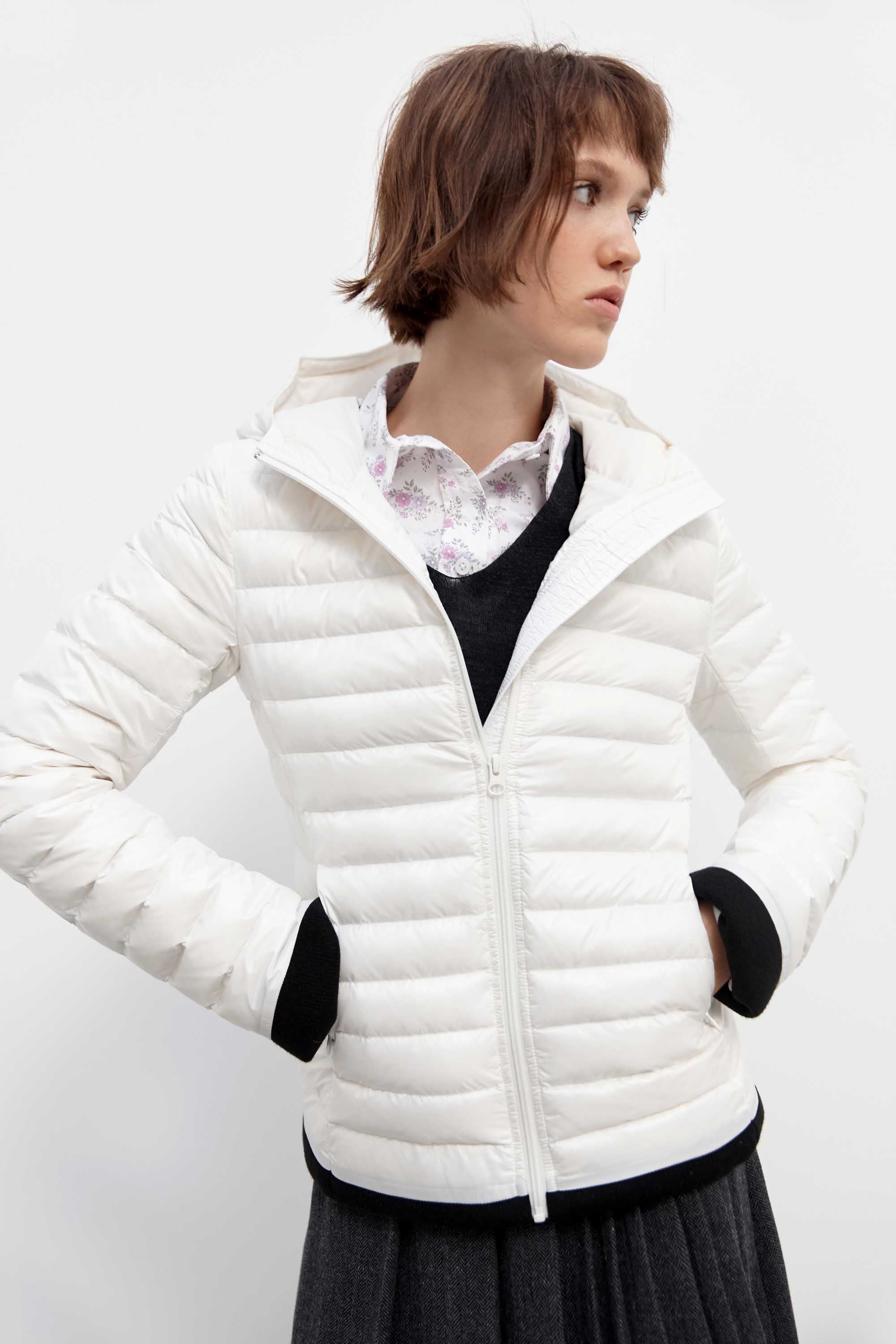 Contrast Down Puffer Jacket