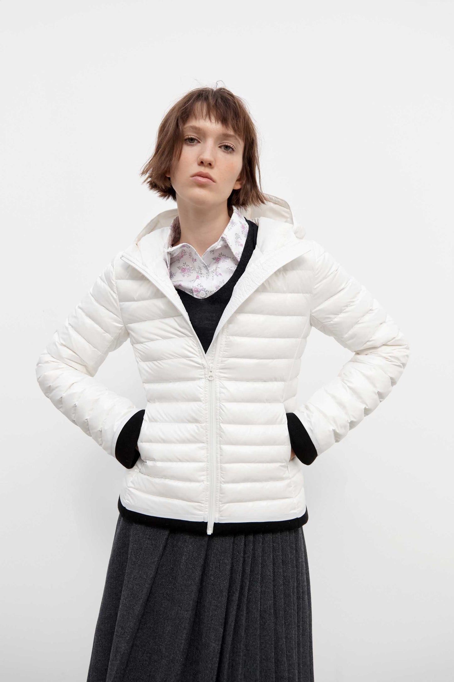 Color-Block Baffle Jacket