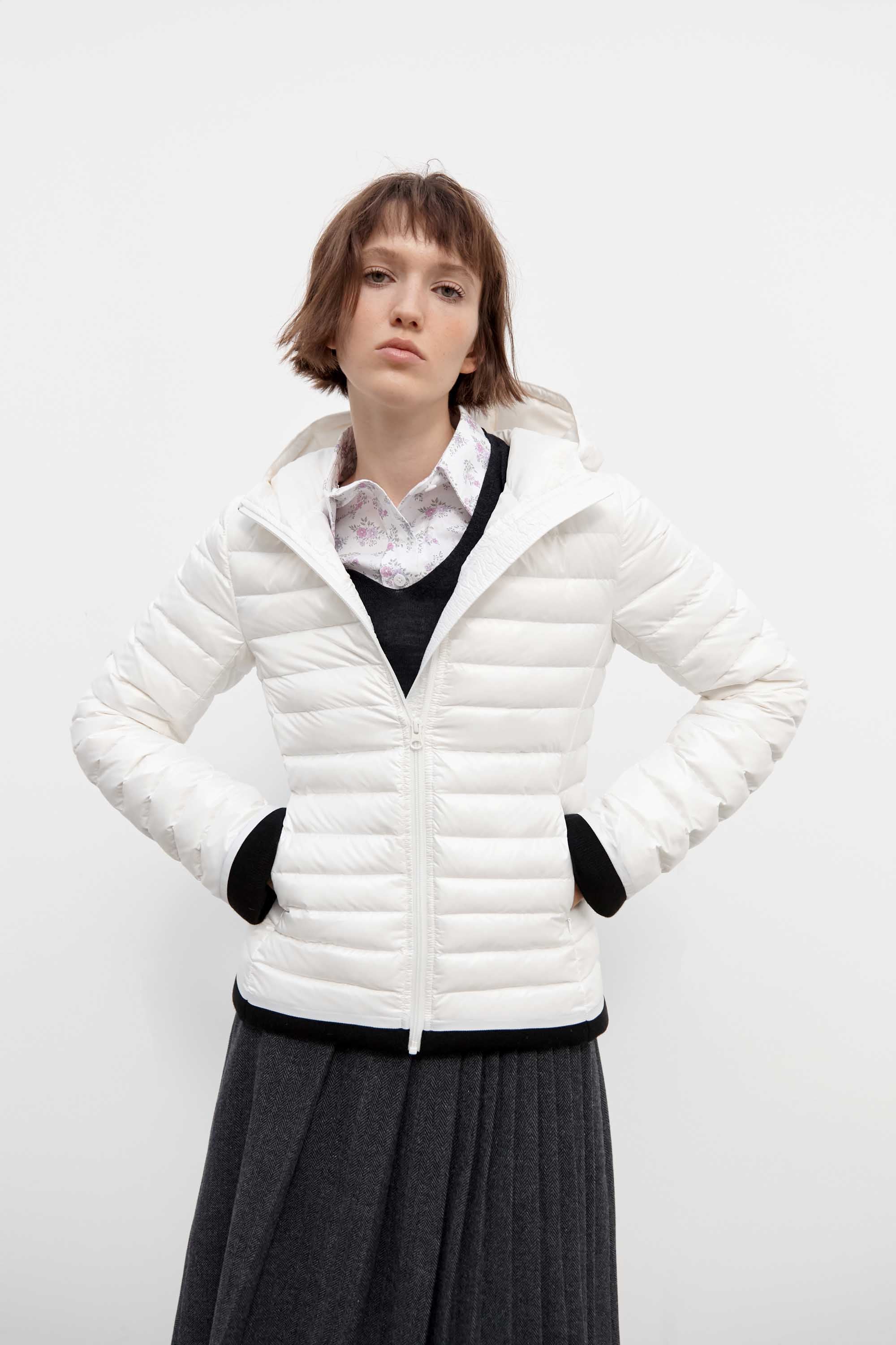 Contrast Down Puffer Jacket