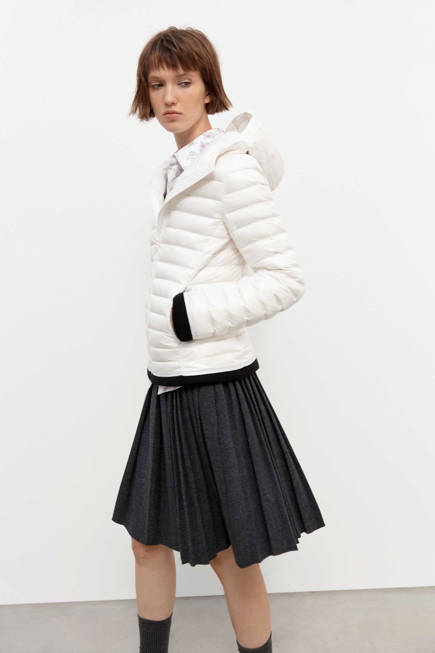 Color-Block Baffle Jacket