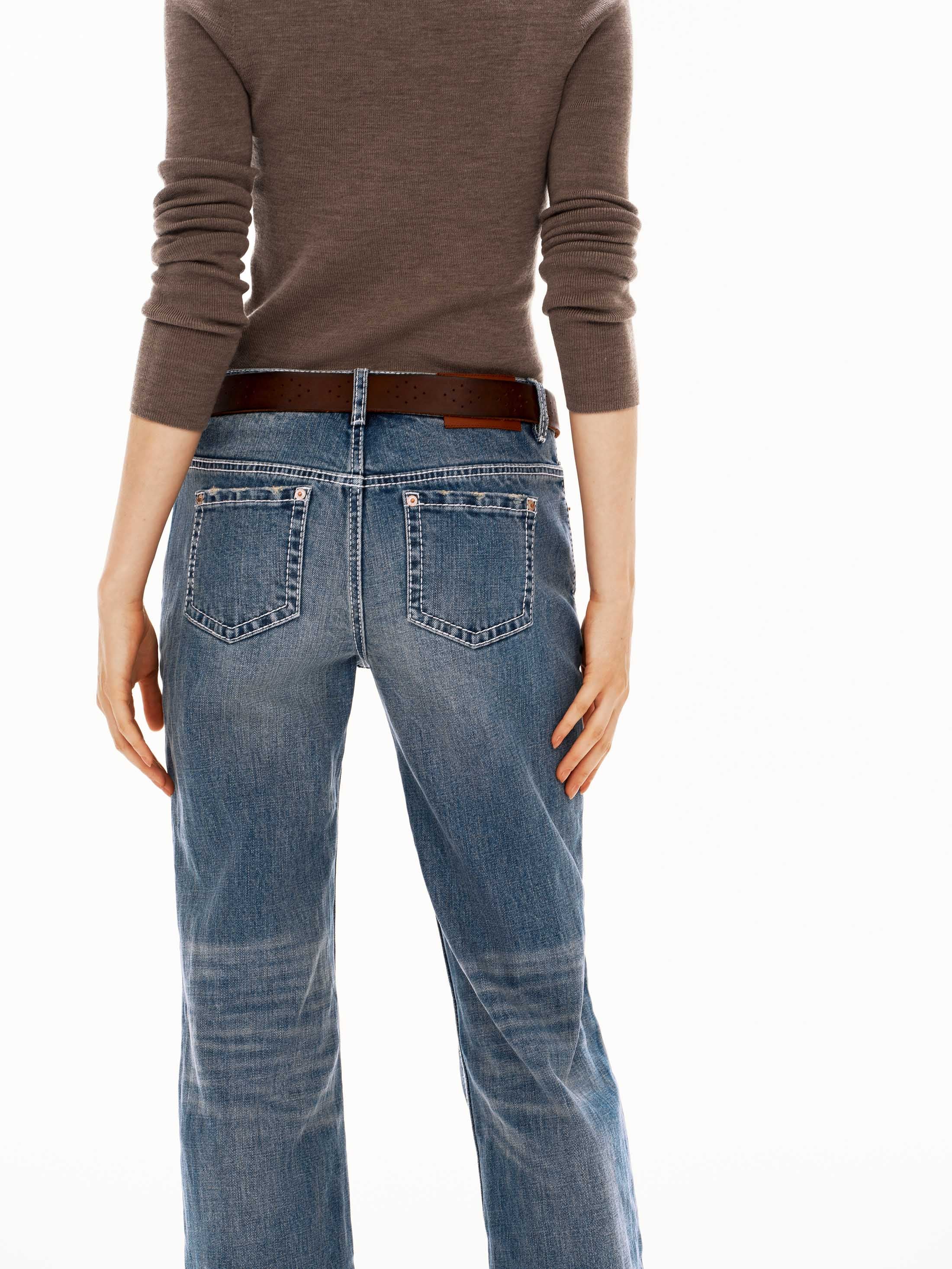 Blue Straight Leg Jeans