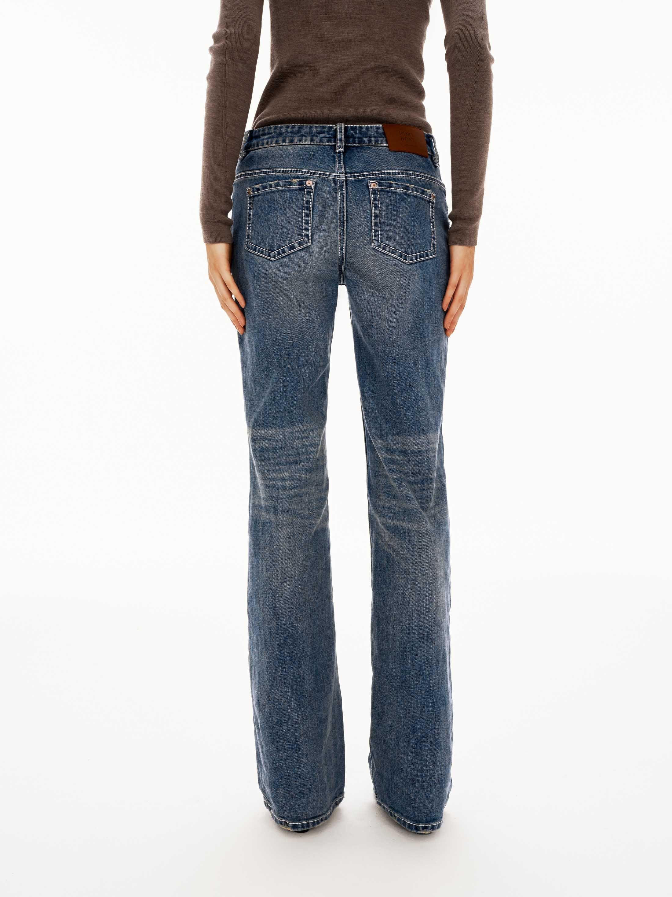 Blue Straight Leg Jeans