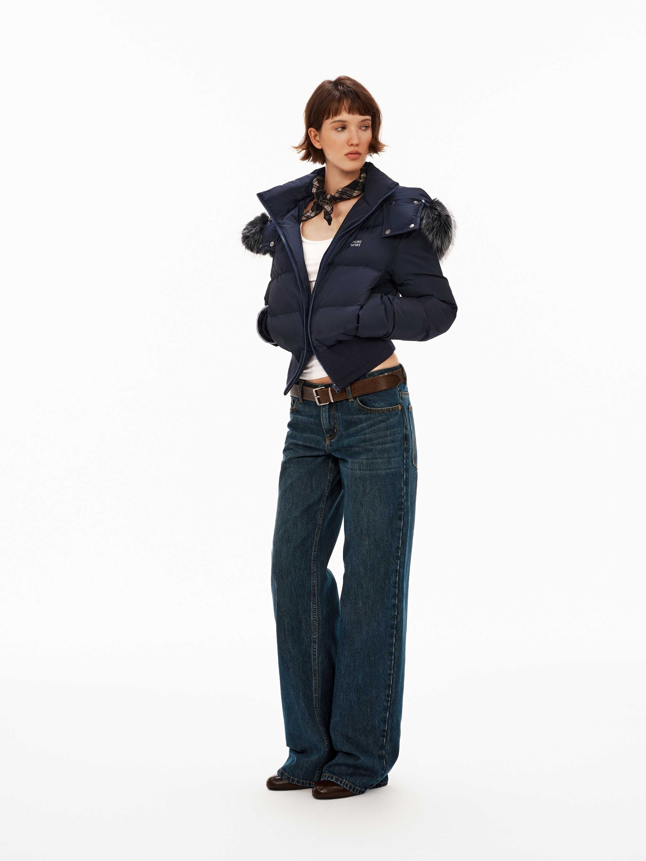 Down Fur Collar Coat