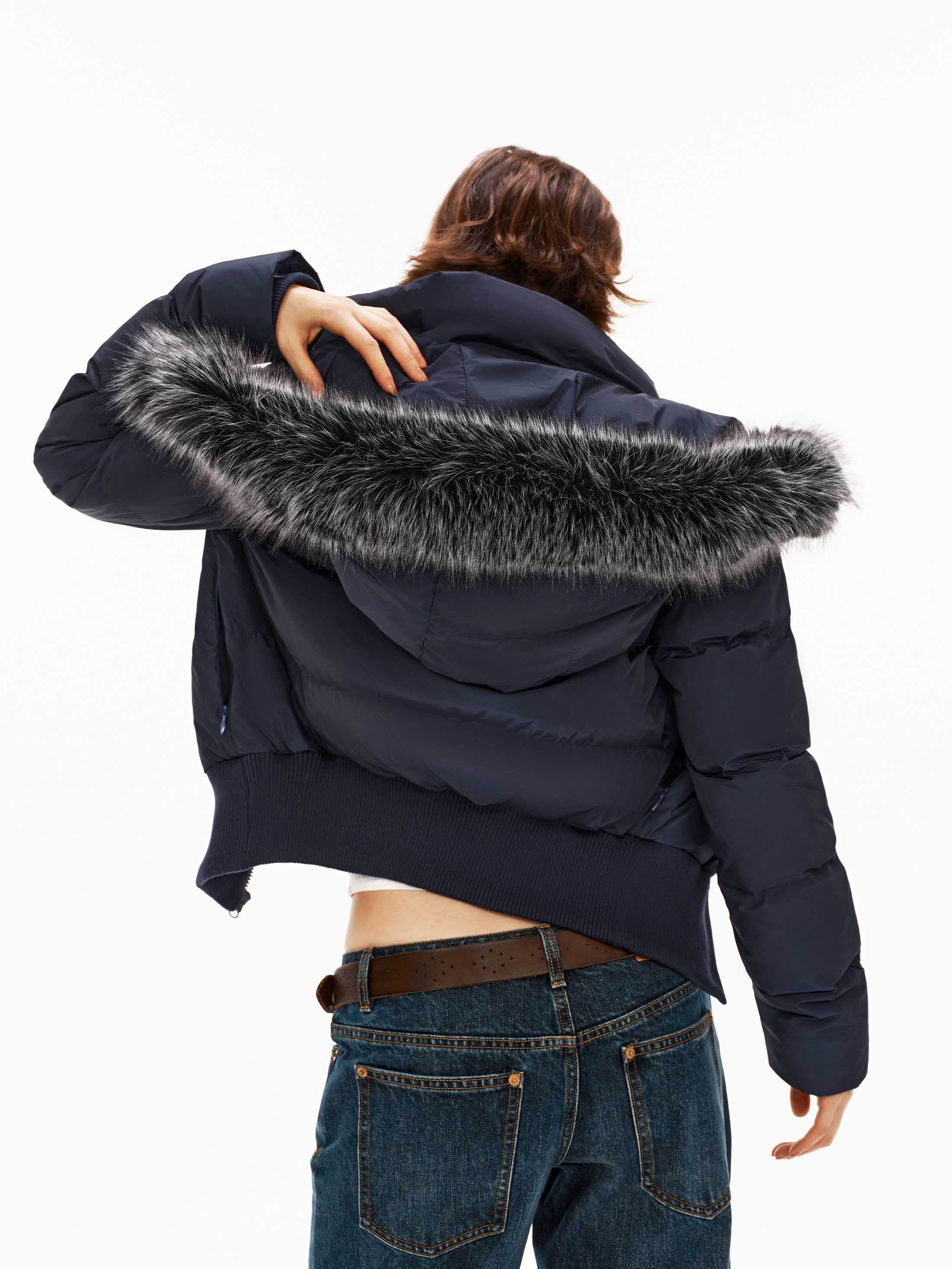 Down Fur Collar Coat