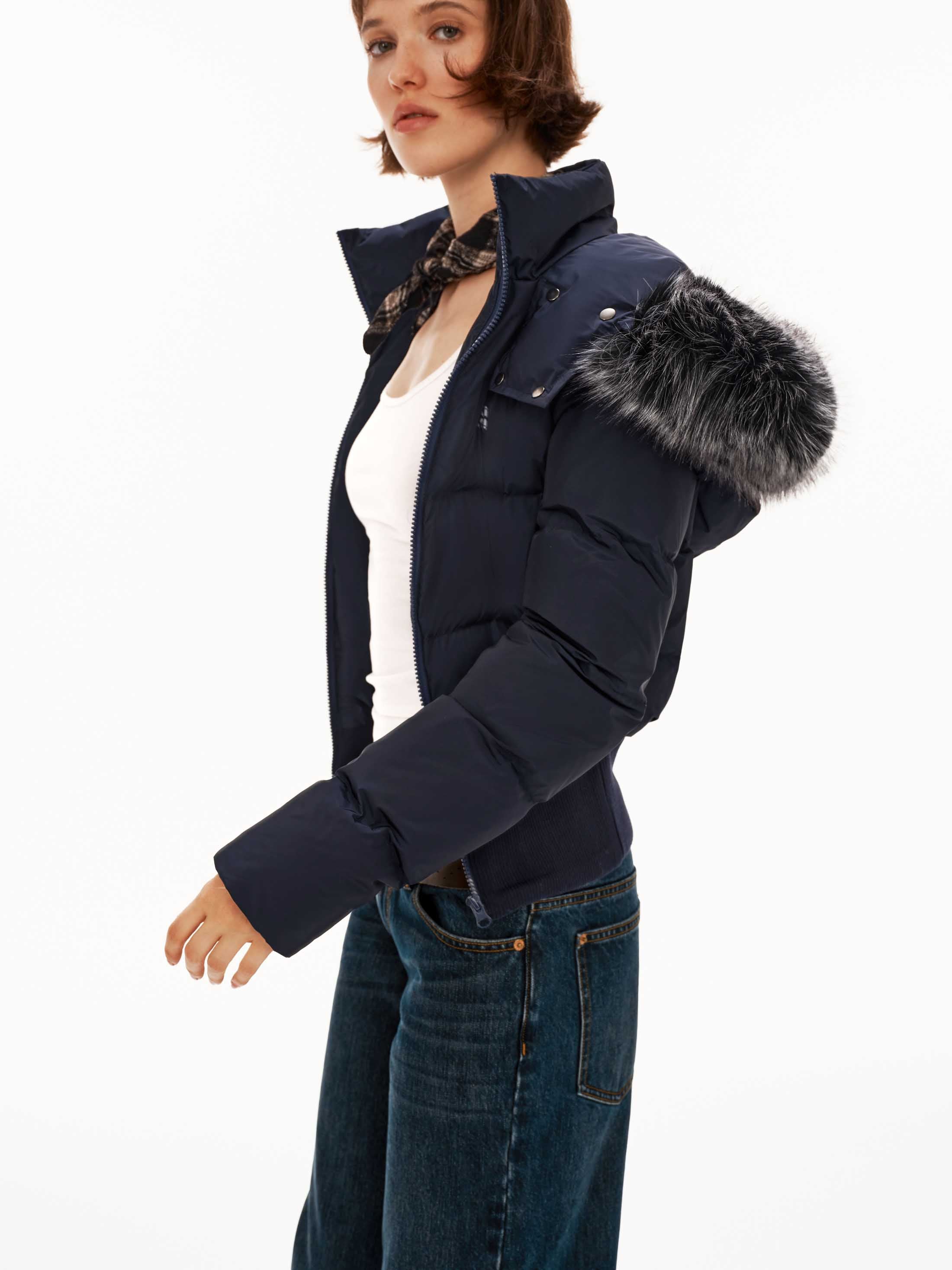 Down Fur Collar Coat