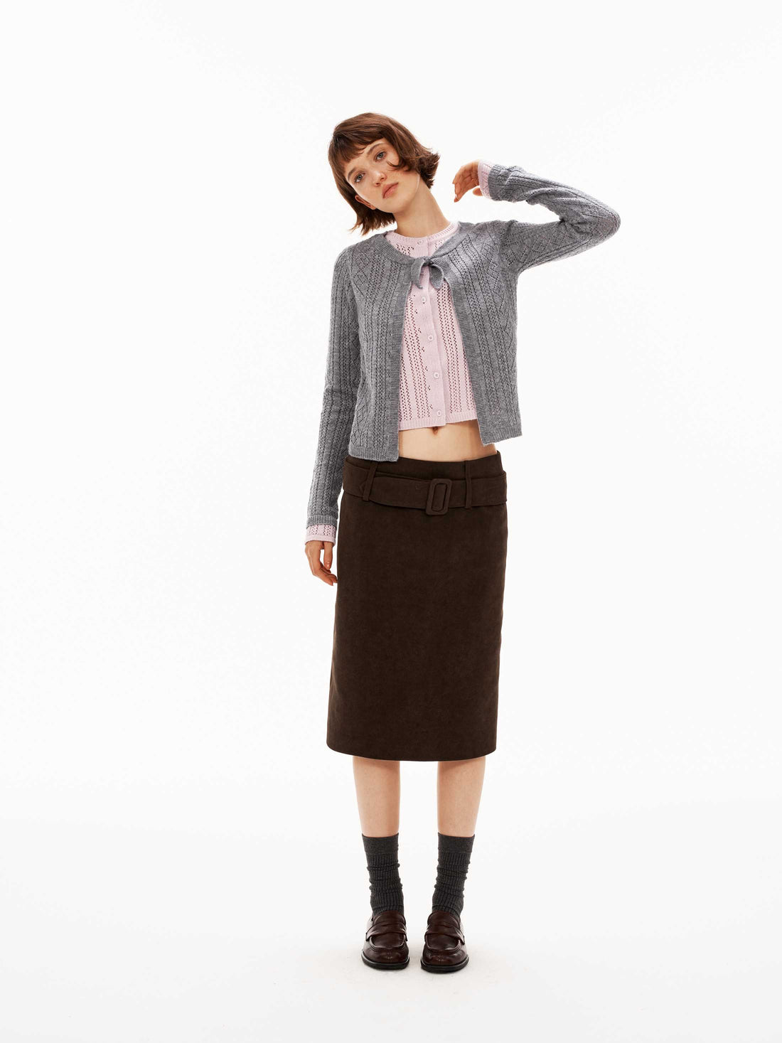 Knee-Length Straight Skirt