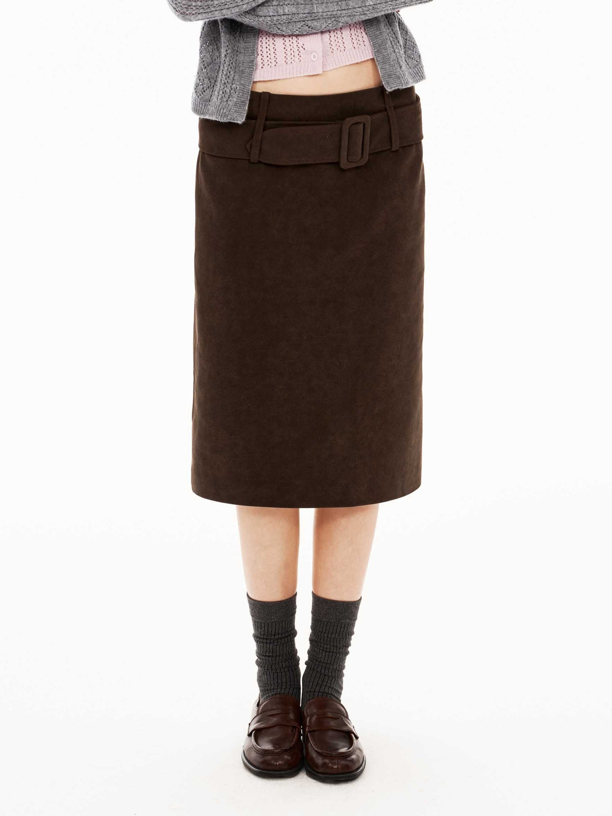 Knee-Length Straight Skirt
