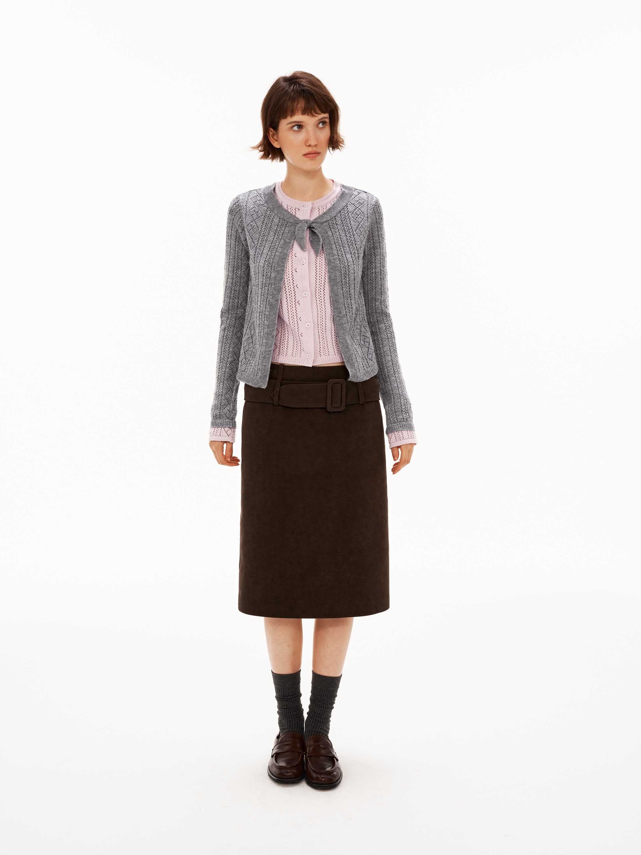 Knee-Length Straight Skirt