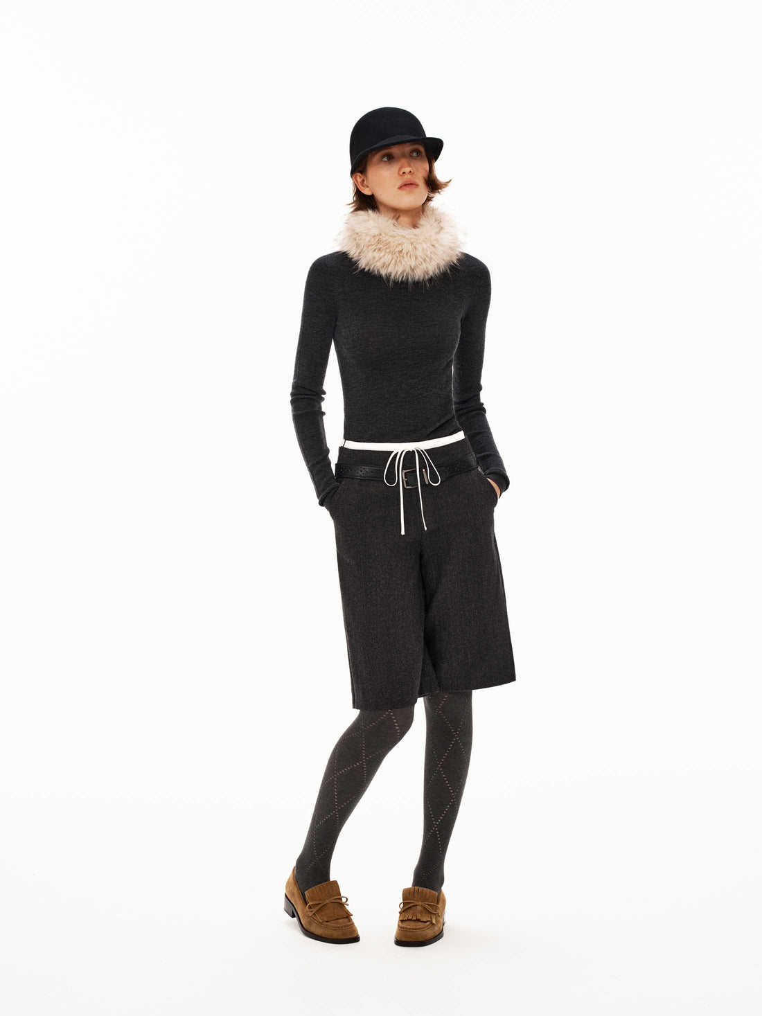 Two-in-One Wool Shorts