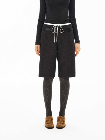 Two-in-One Wool Shorts