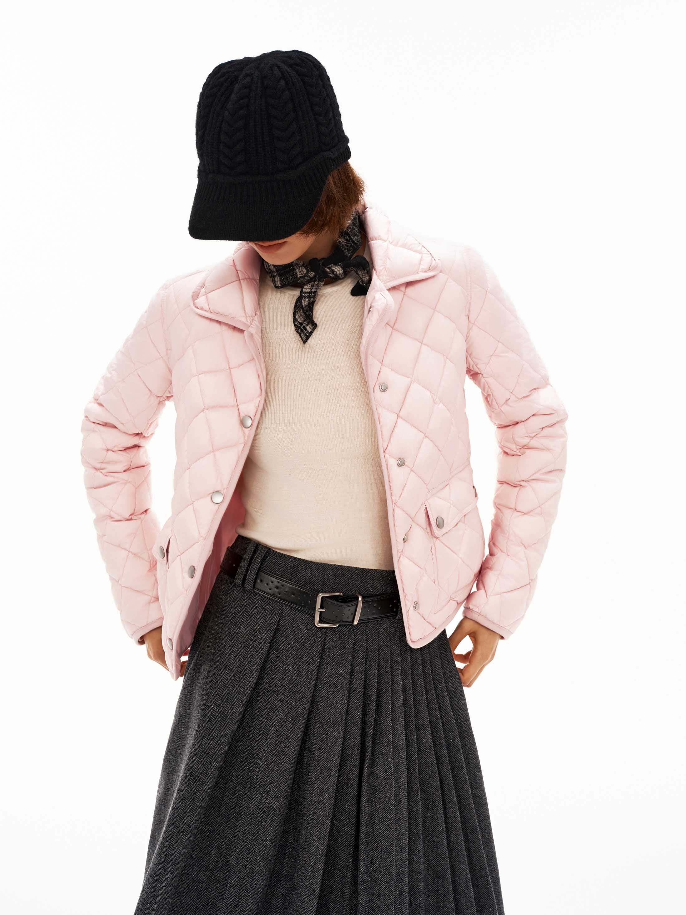 Quilted Lapel Down Jacket