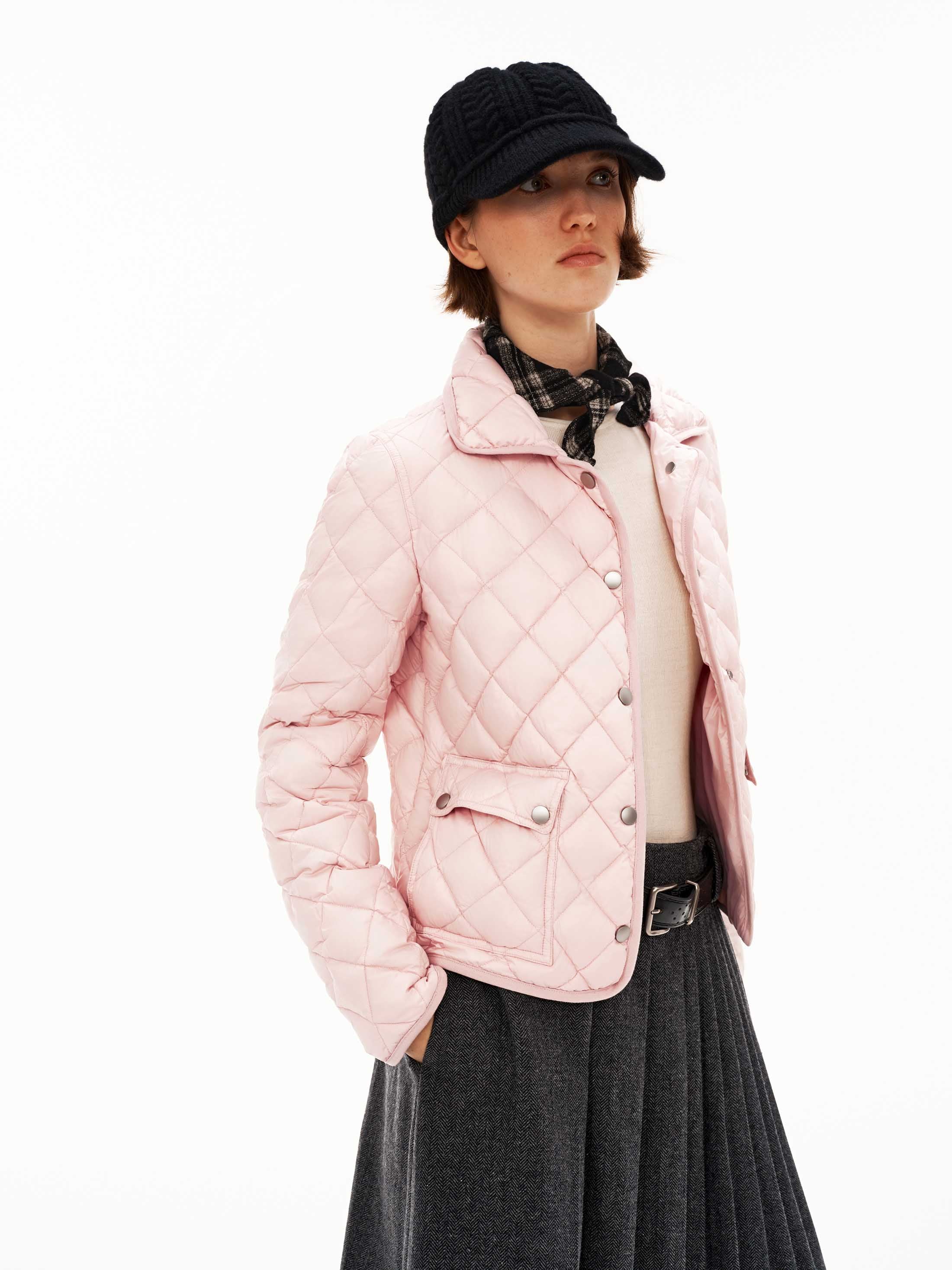 Quilted Lapel Down Jacket