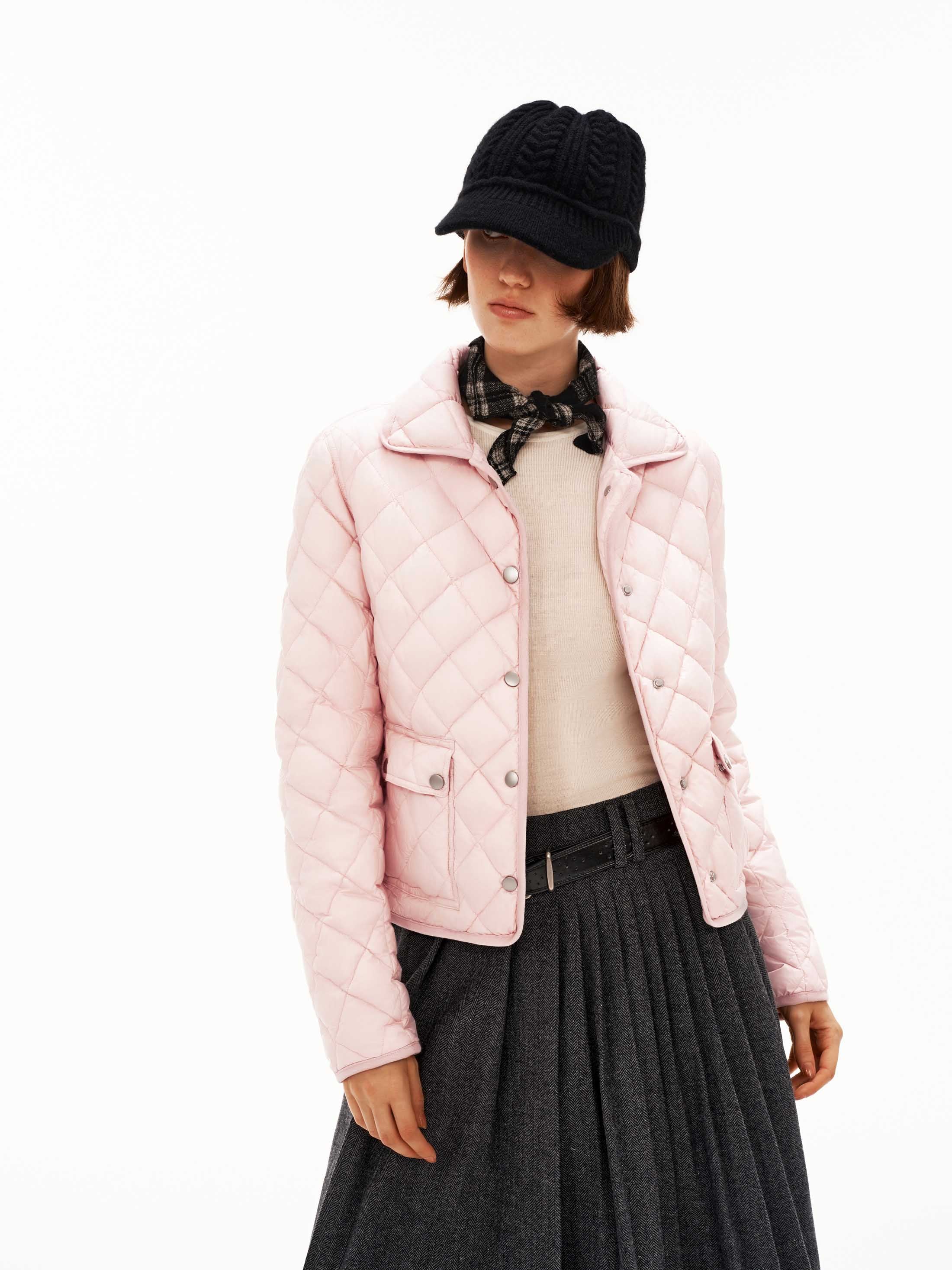 Quilted Lapel Down Jacket