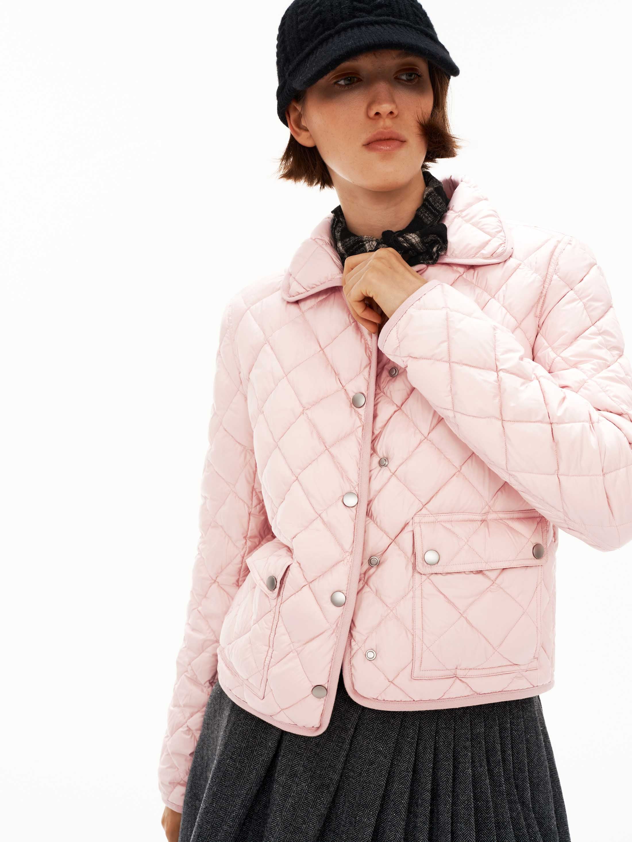Quilted Lapel Down Jacket