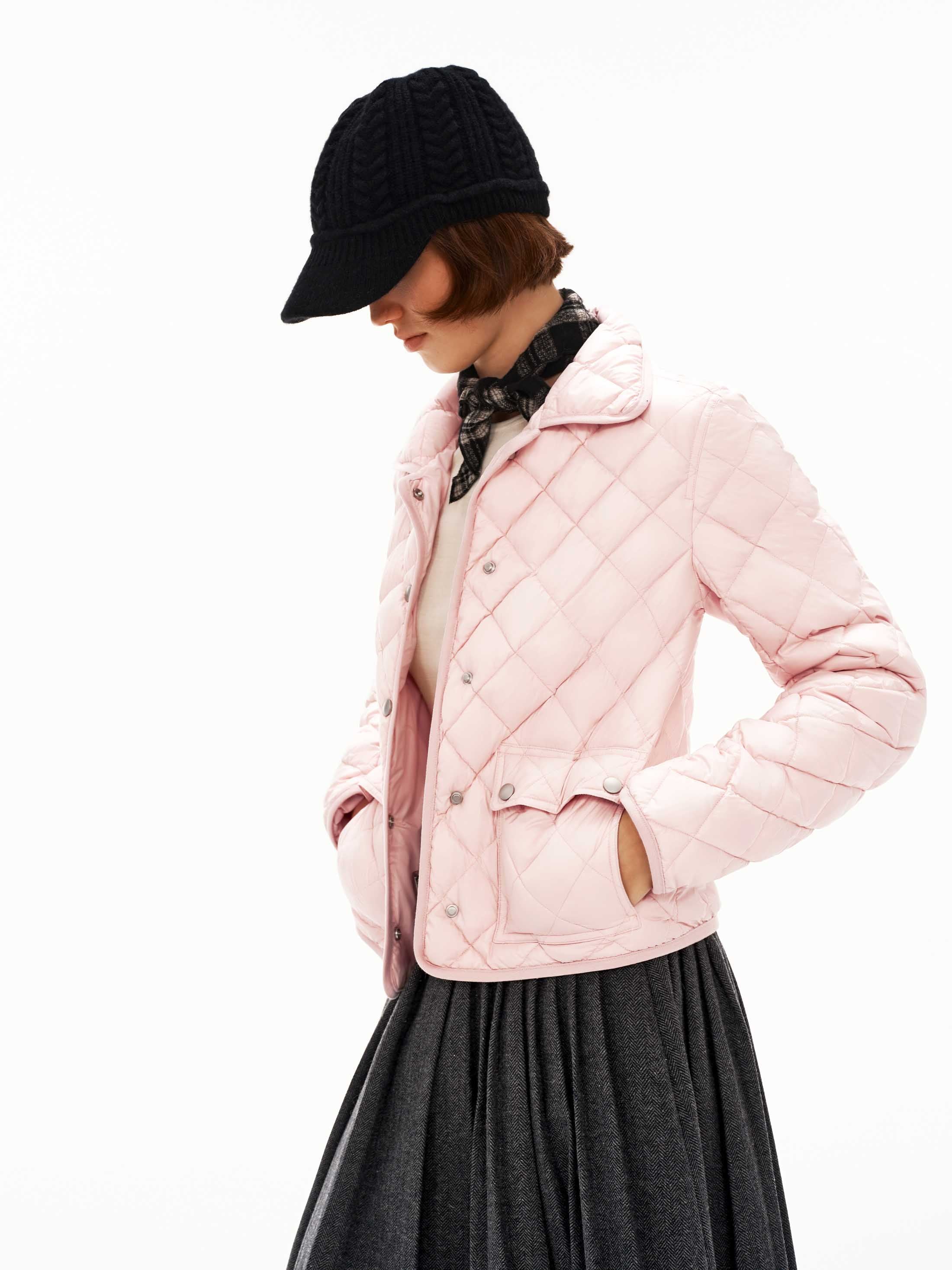 Quilted Lapel Down Jacket