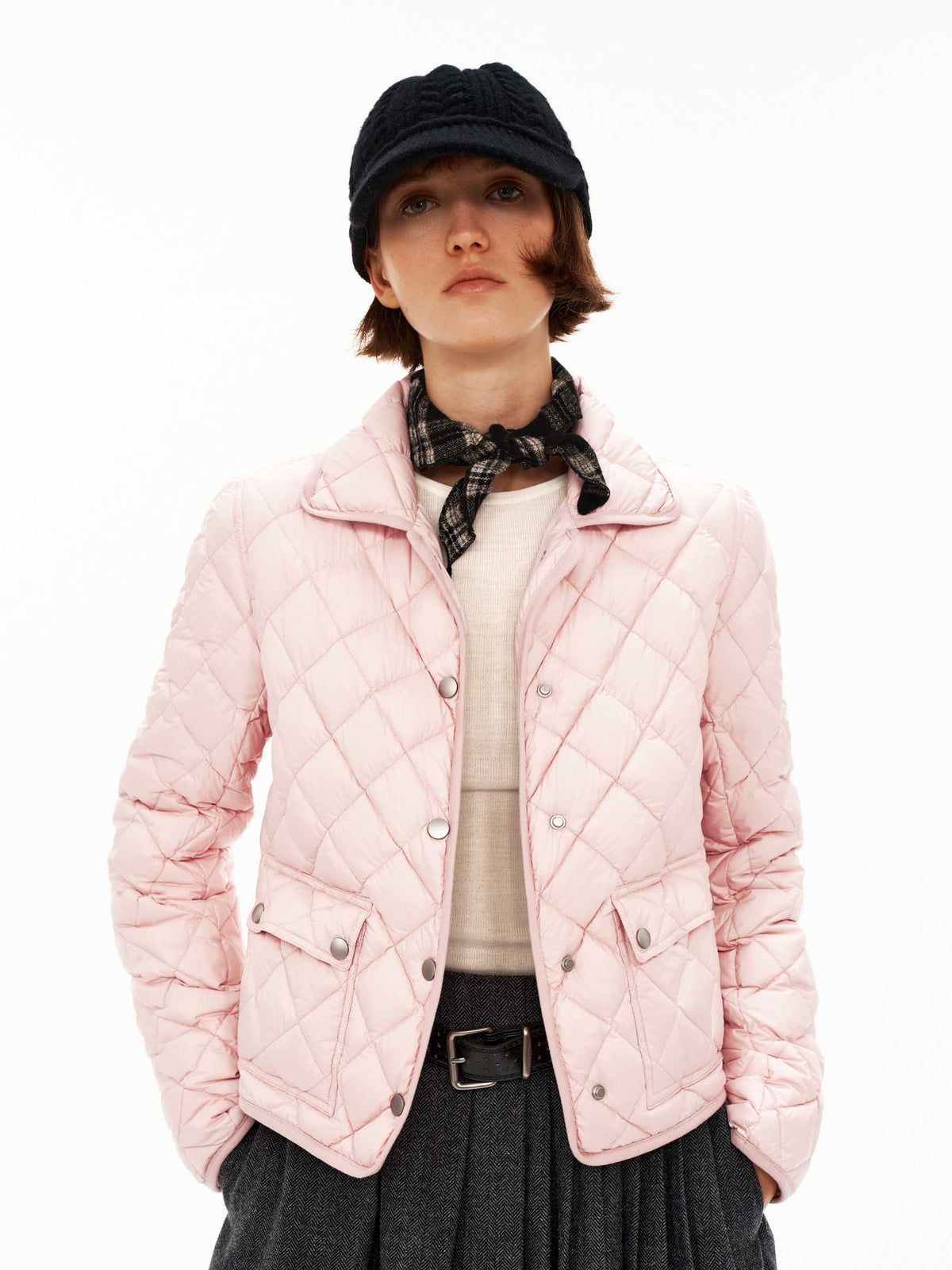 Quilted Lapel Down Jacket