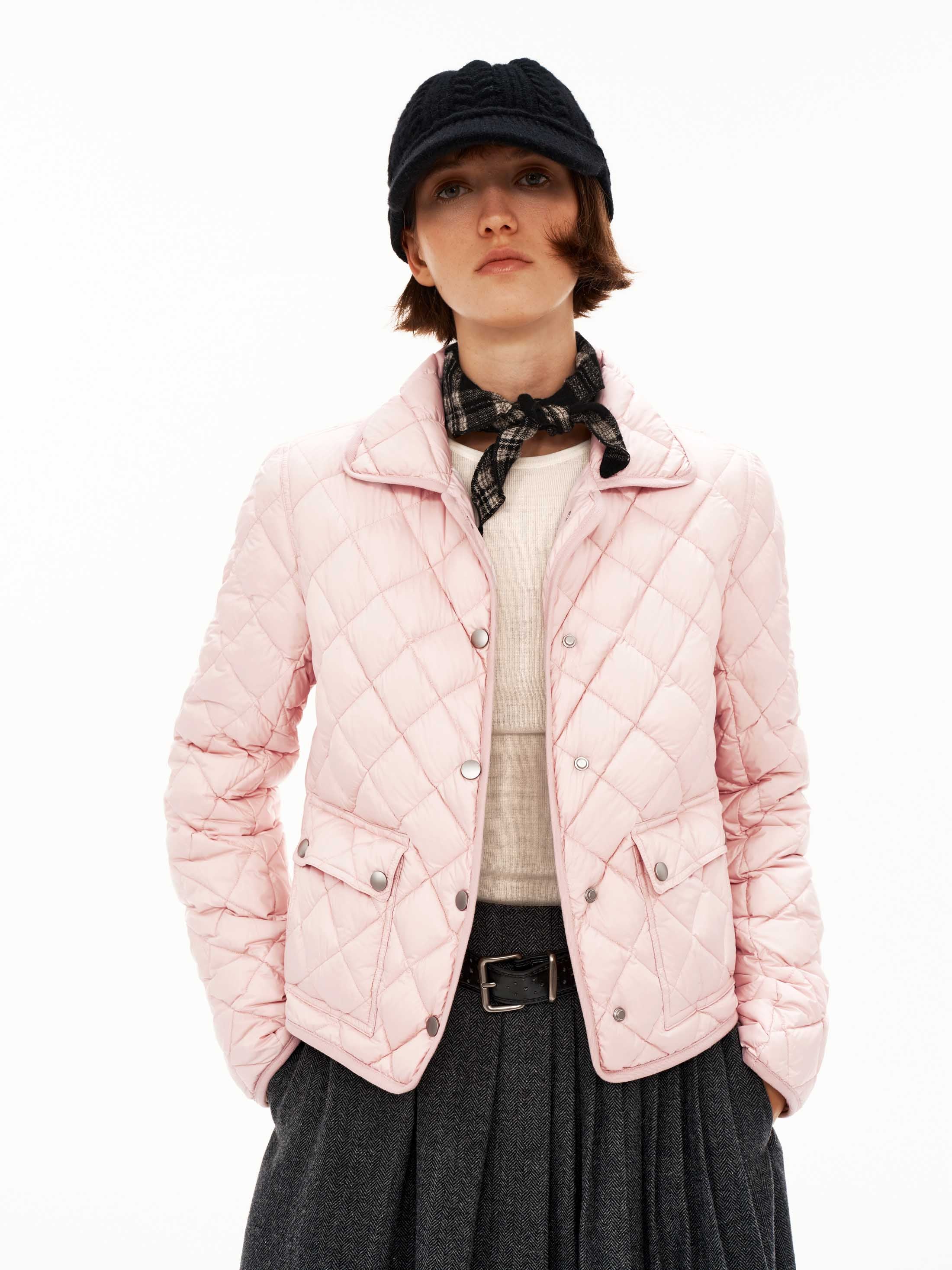 Quilted Lapel Down Jacket