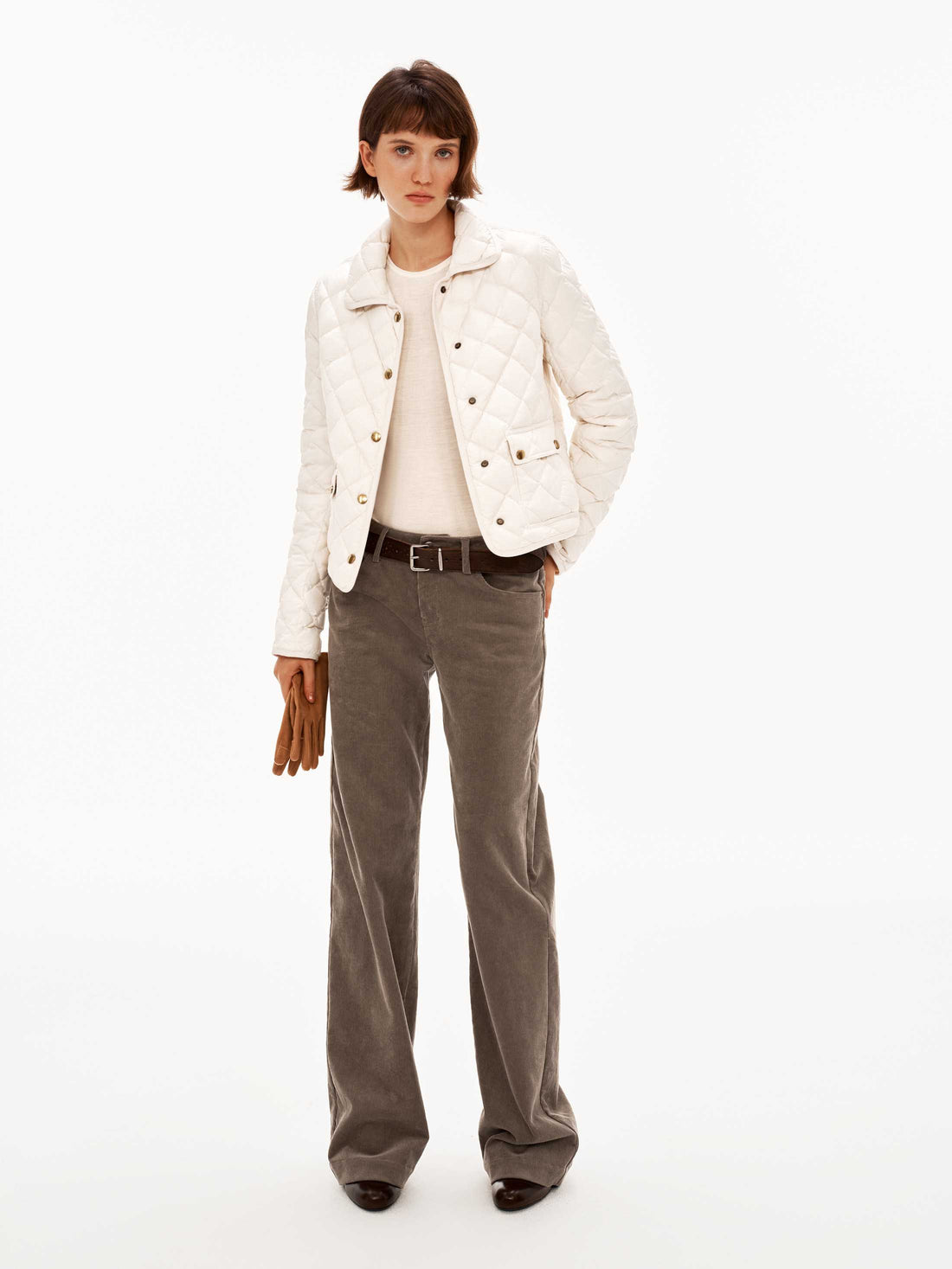 Quilted Lapel Down Jacket