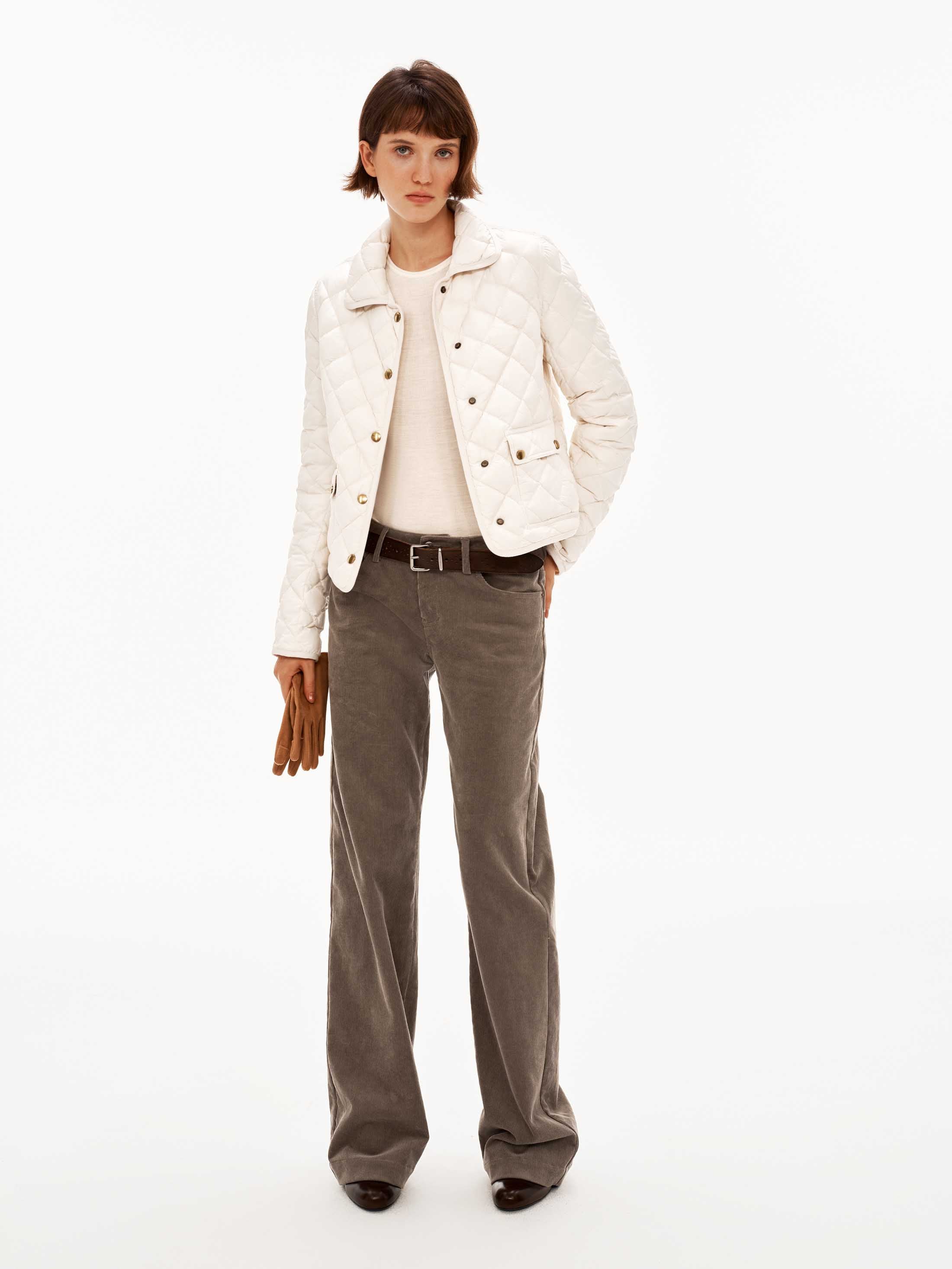 Quilted Lapel Down Jacket