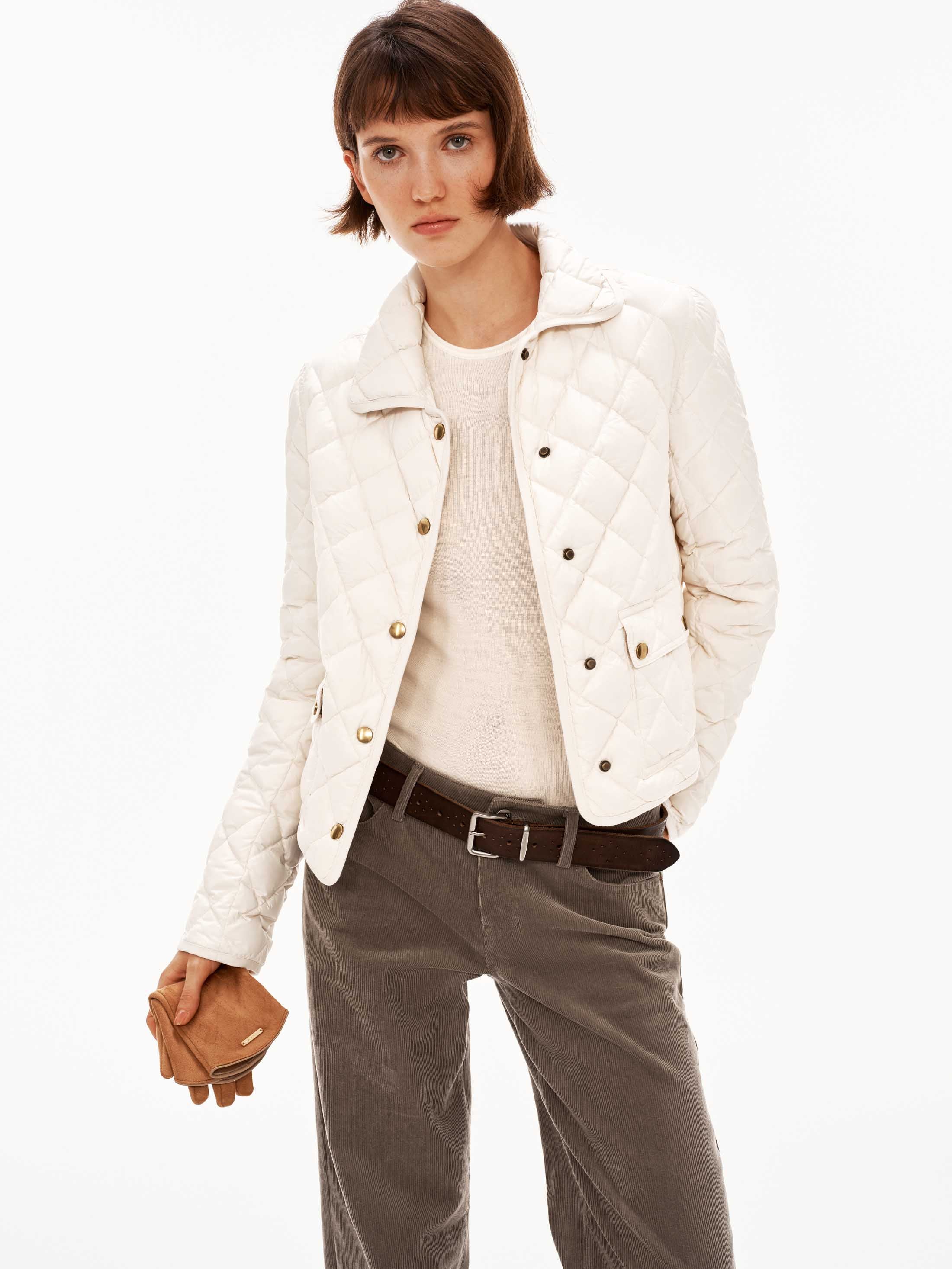 Quilted Lapel Down Jacket