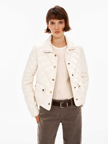 Quilted Lapel Down Jacket