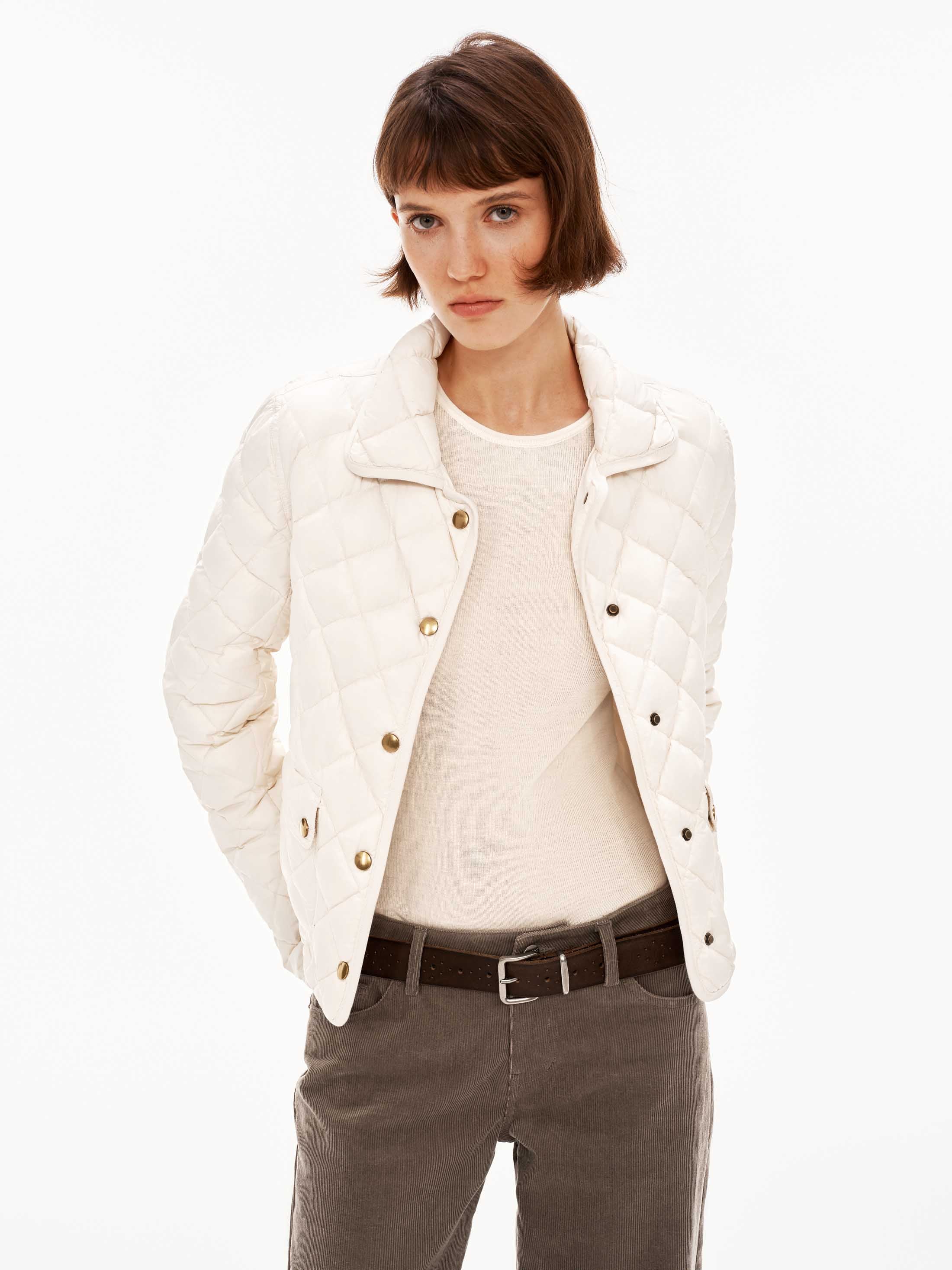 Quilted Lapel Down Jacket