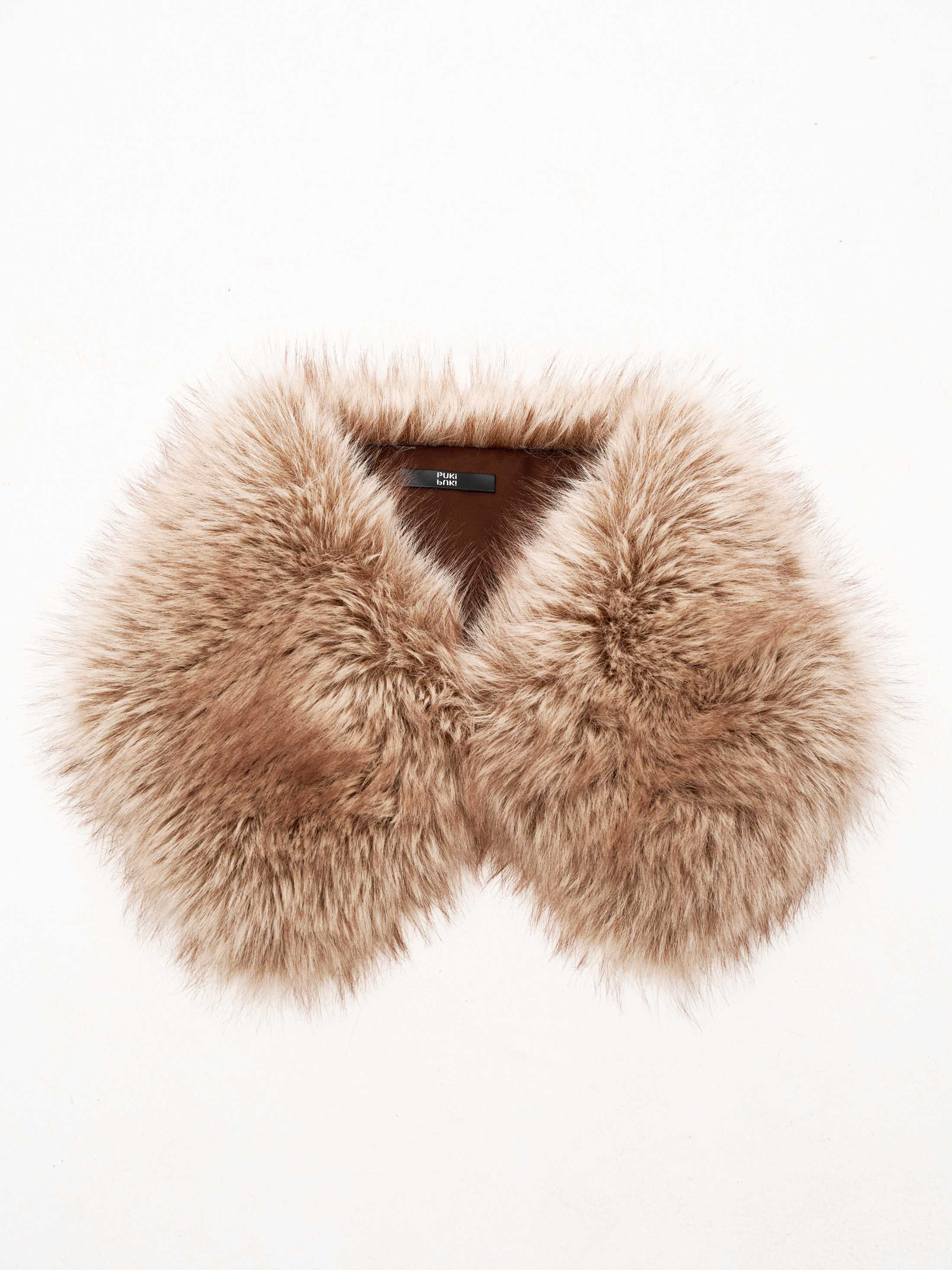Faux Fox Fur Clip-On Winter Collar Scarf