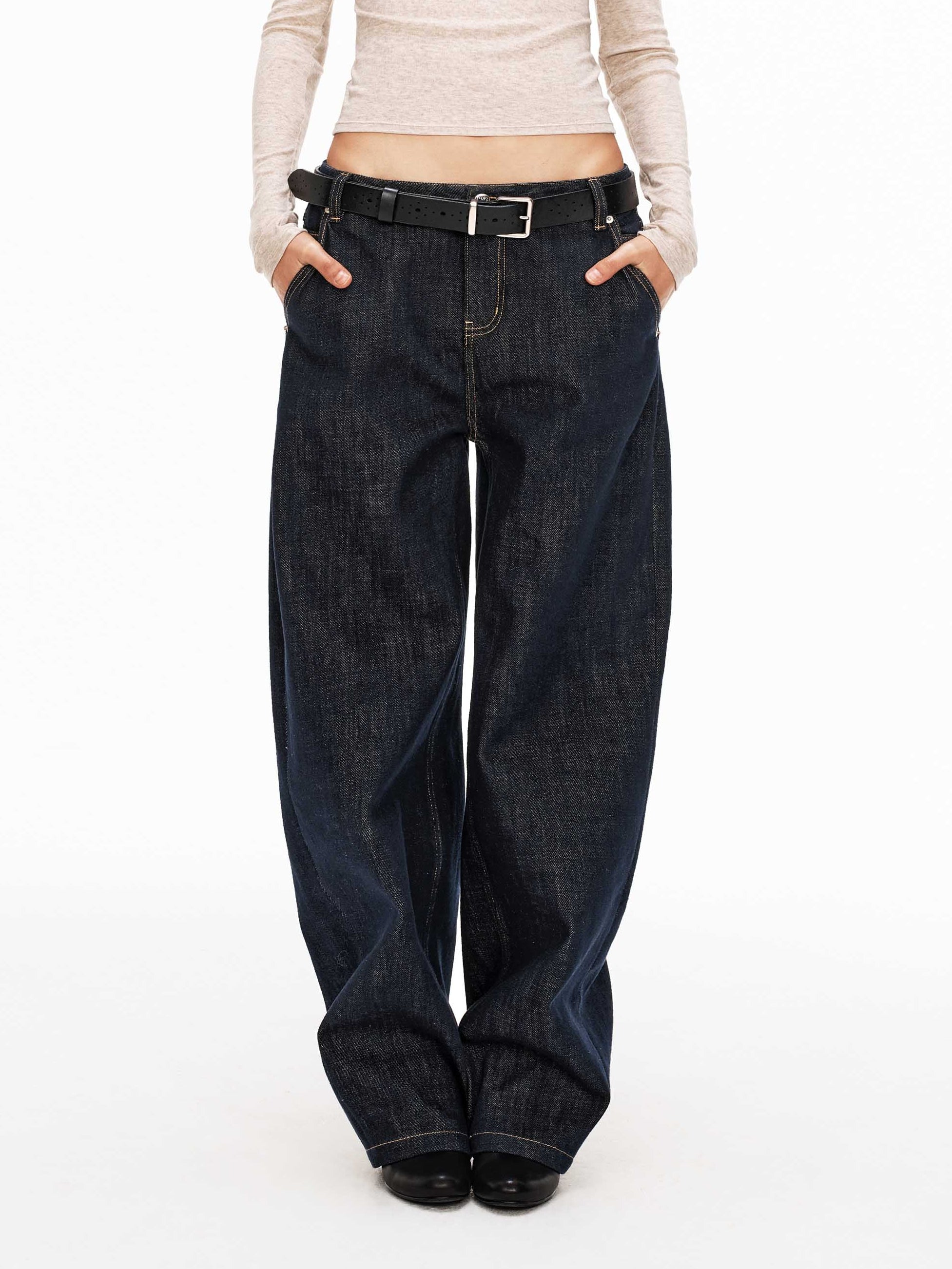 Classic Retro Mid-Rise Slim Jeans