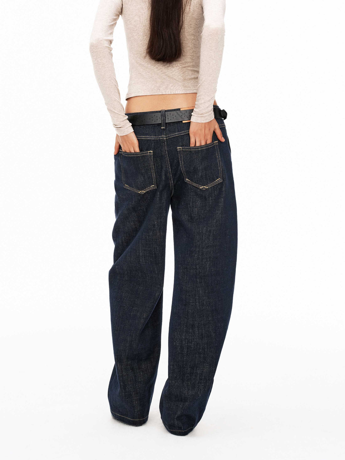 Classic Retro Mid-Rise Slim Jeans