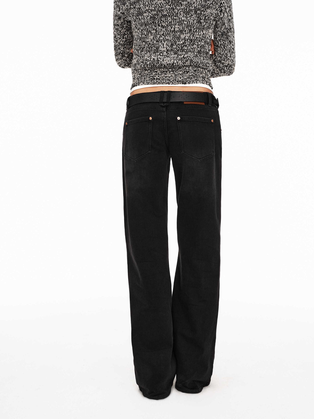 Commuter Black Vintage Wash Straight Jeans