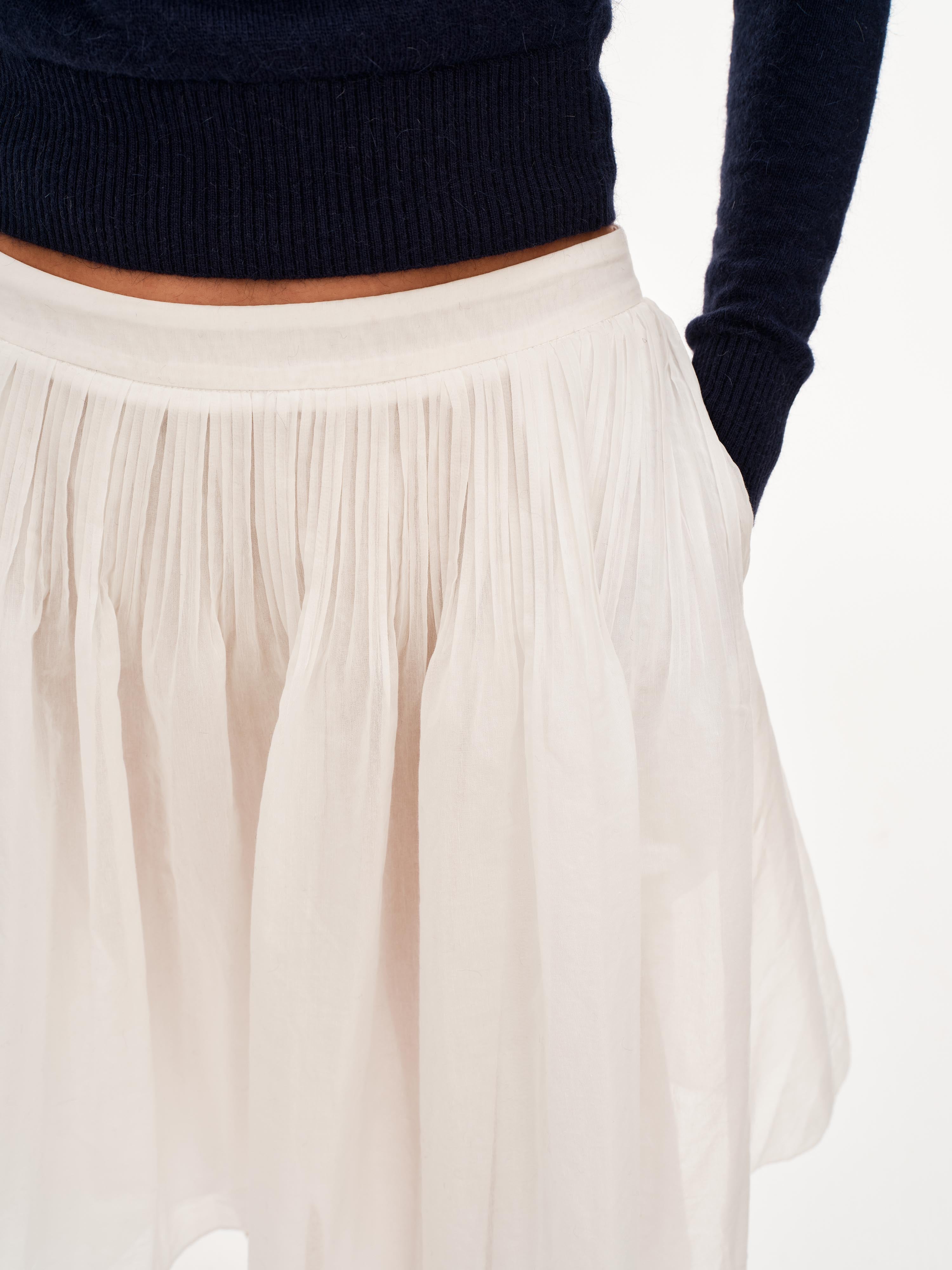 l-shaped Pleated Skirt